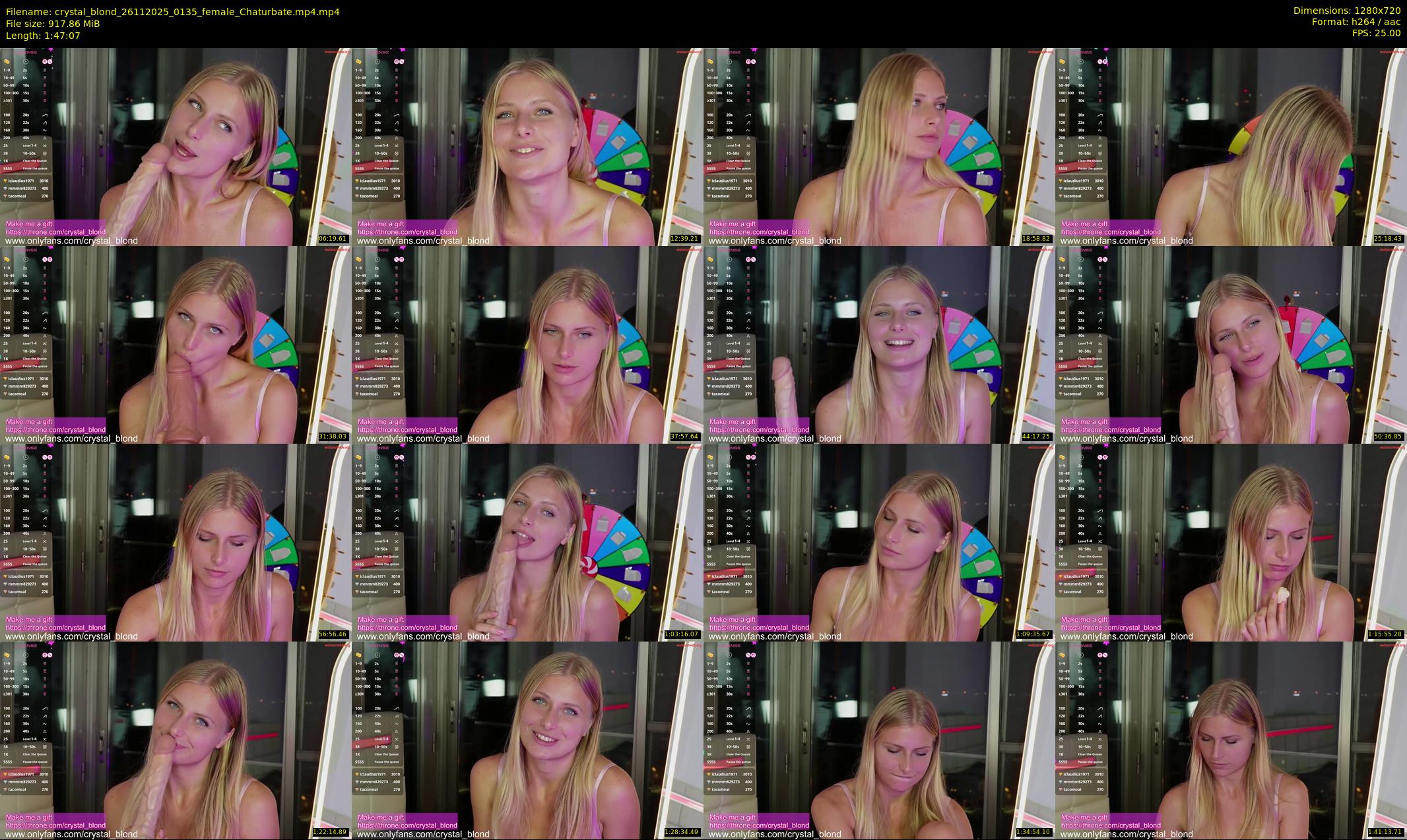 crystal_blond — 108 minute Chaturbate female cam show recording, 720p, Nov 26, 2025