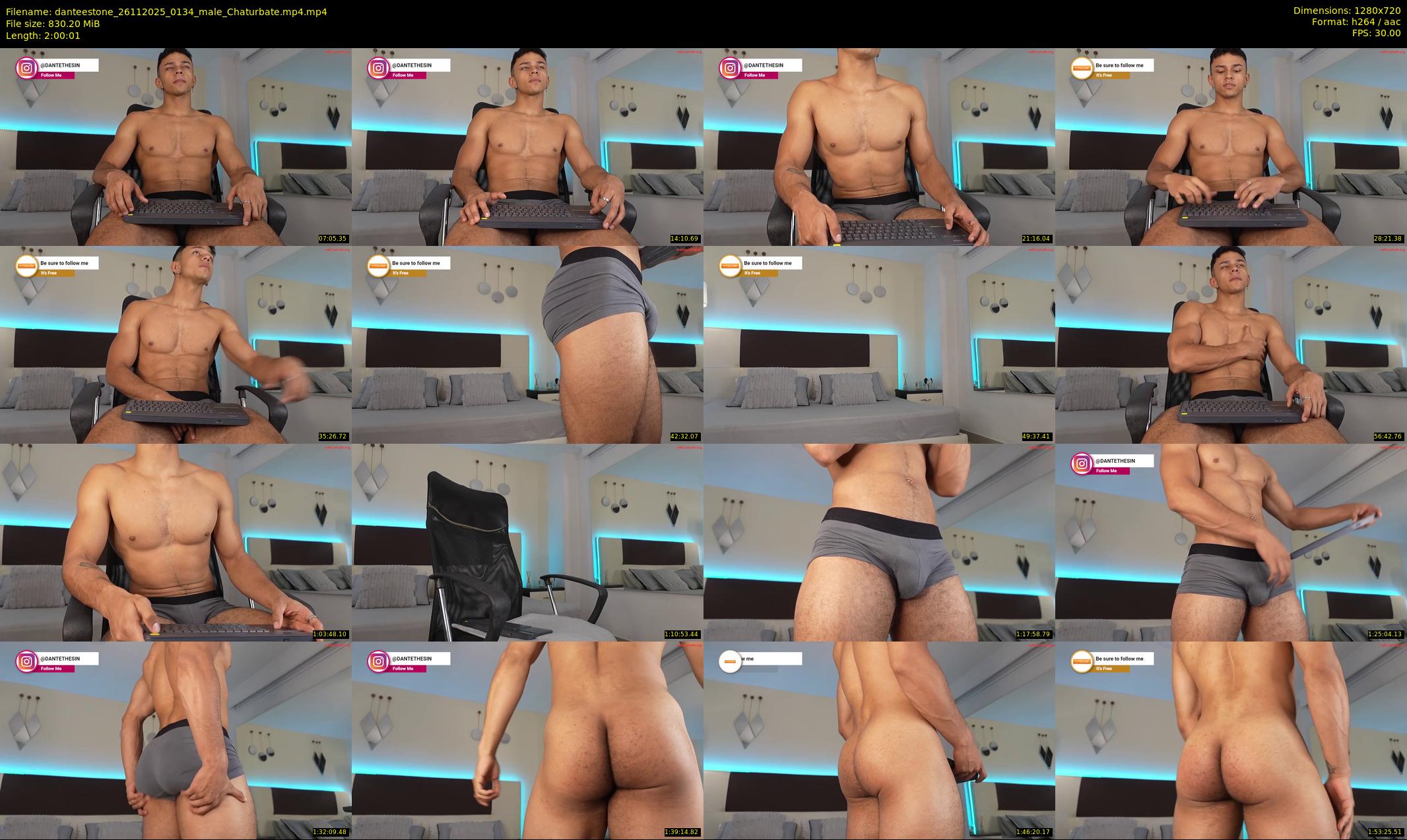 danteestone — 121 minute Chaturbate male cam show recording, 720p, Nov 26, 2025