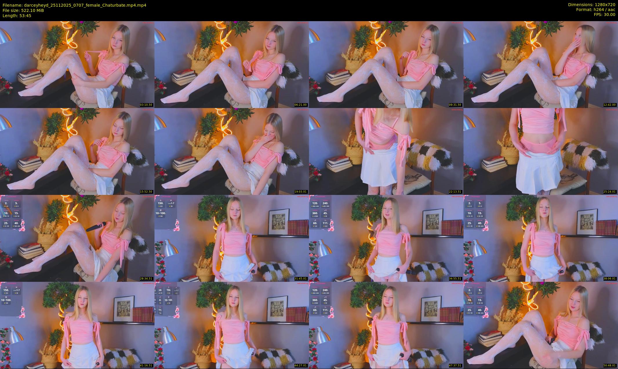 darceyheyd — 54 minute Chaturbate female cam show recording, 720p, Nov 25, 2025