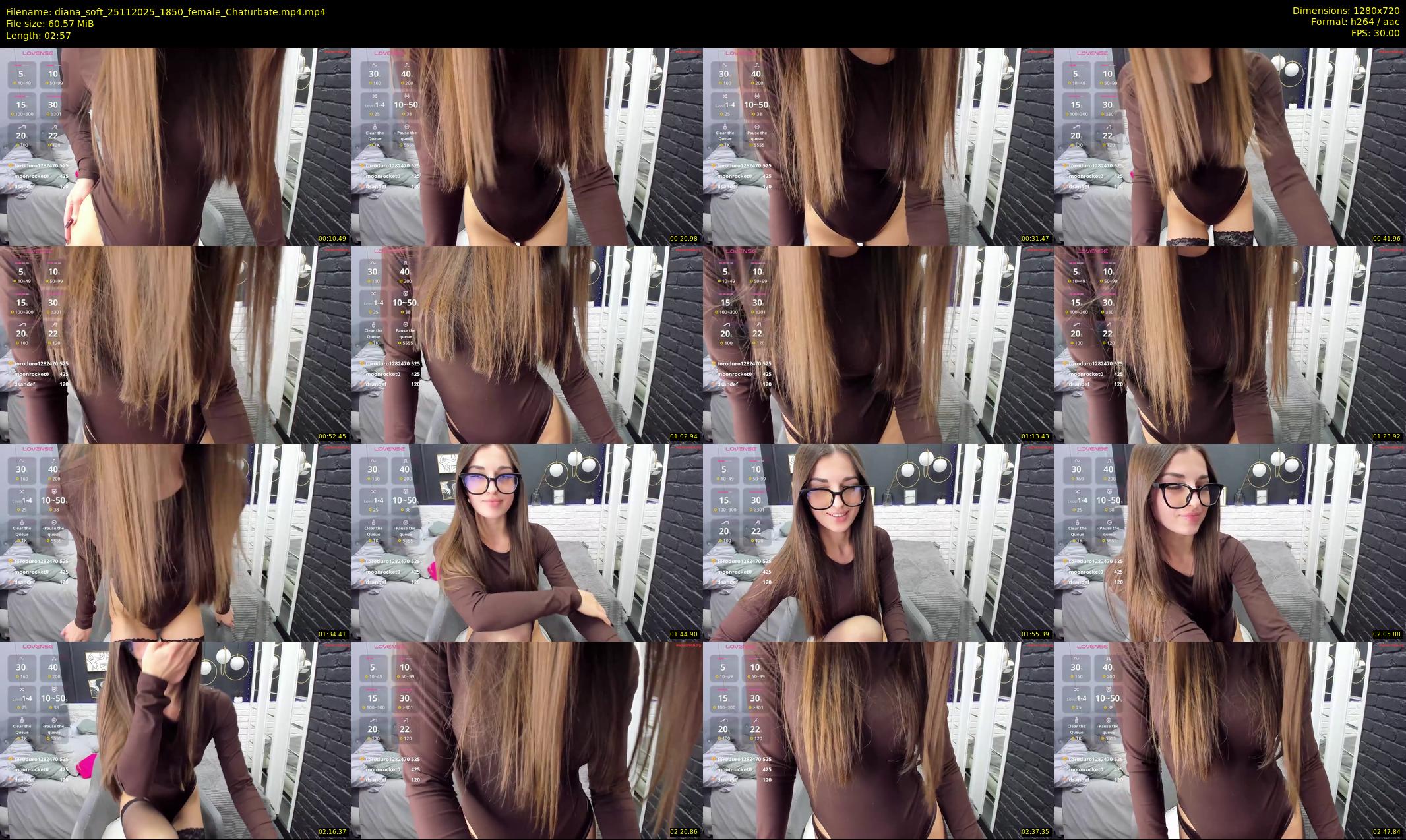diana_soft — 3 minute Chaturbate female cam show recording, 720p, Nov 25, 2025