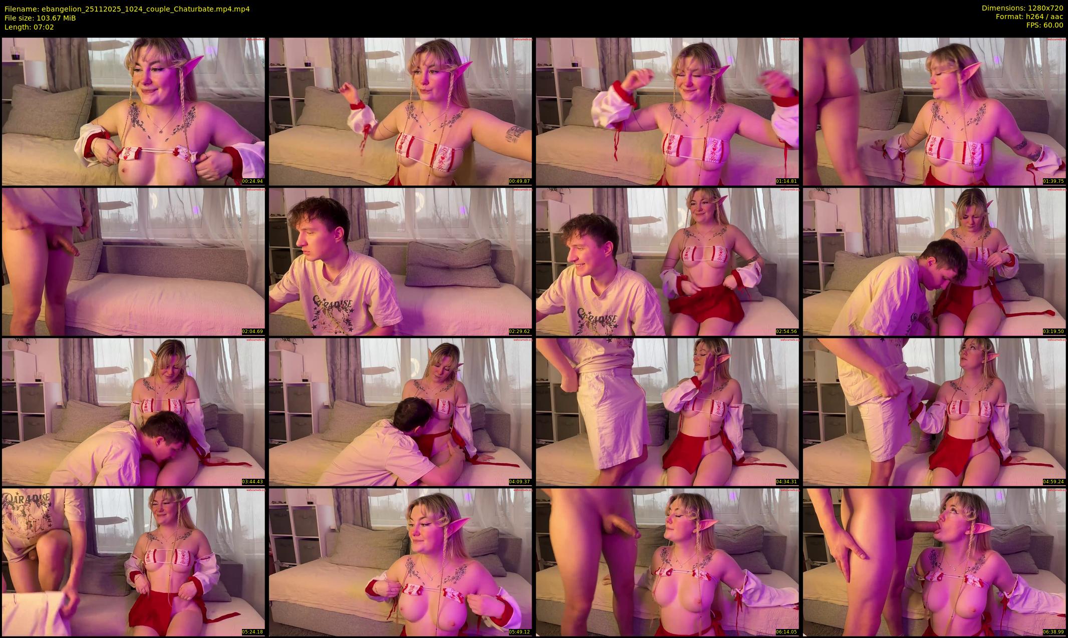 ebangelion — 8 minute Chaturbate couple cam show recording, 720p, Nov 25, 2025