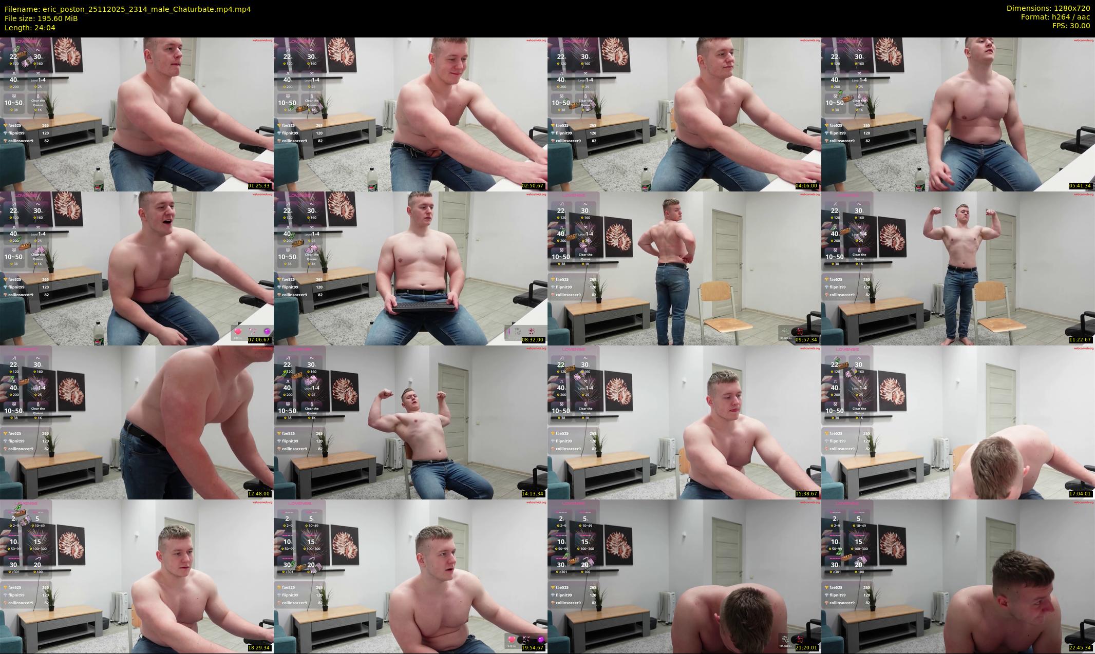 eric_poston — 25 minute Chaturbate male cam show recording, 720p, Nov 25, 2025