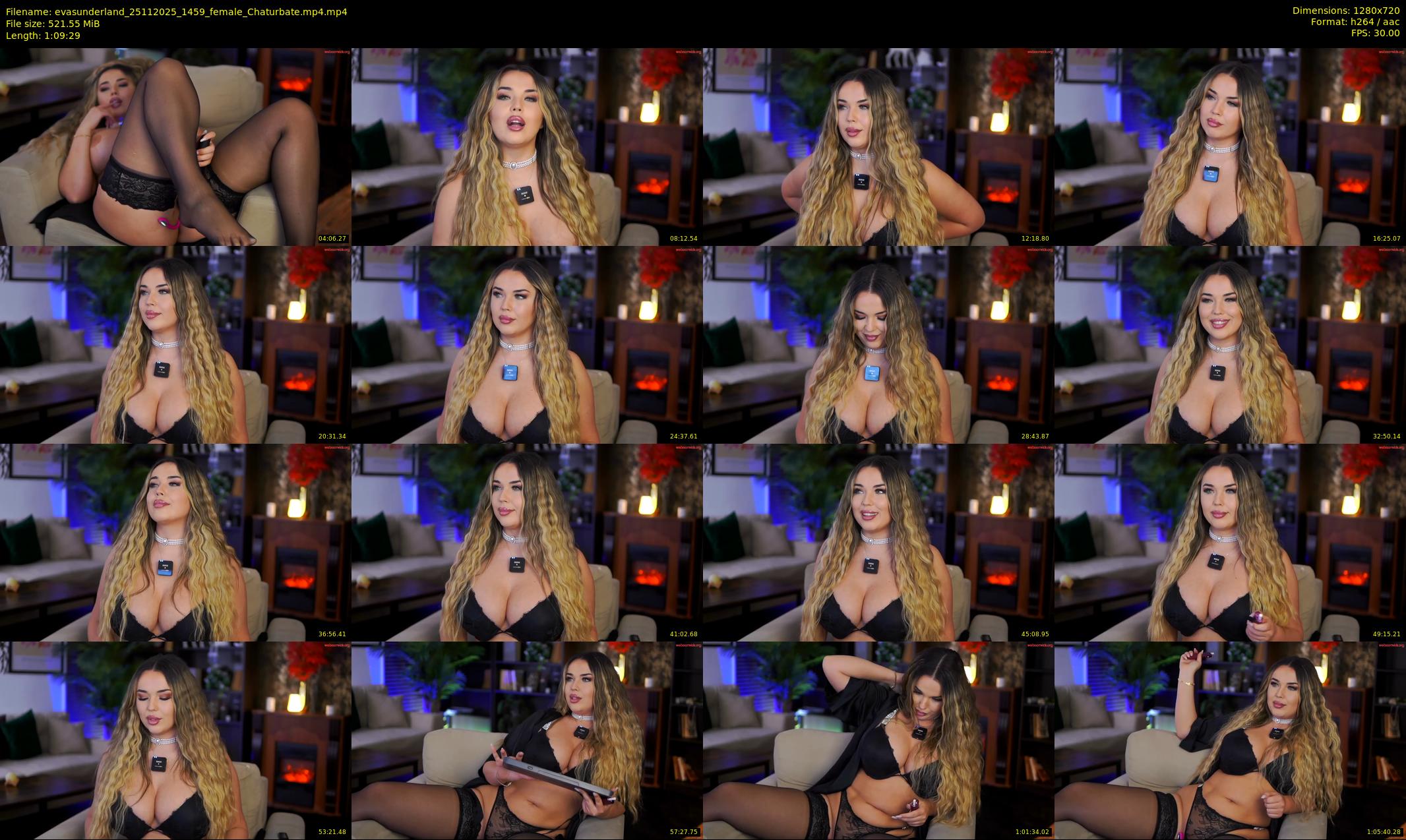 evasunderland — 70 minute Chaturbate female cam show recording, 720p, Nov 25, 2025