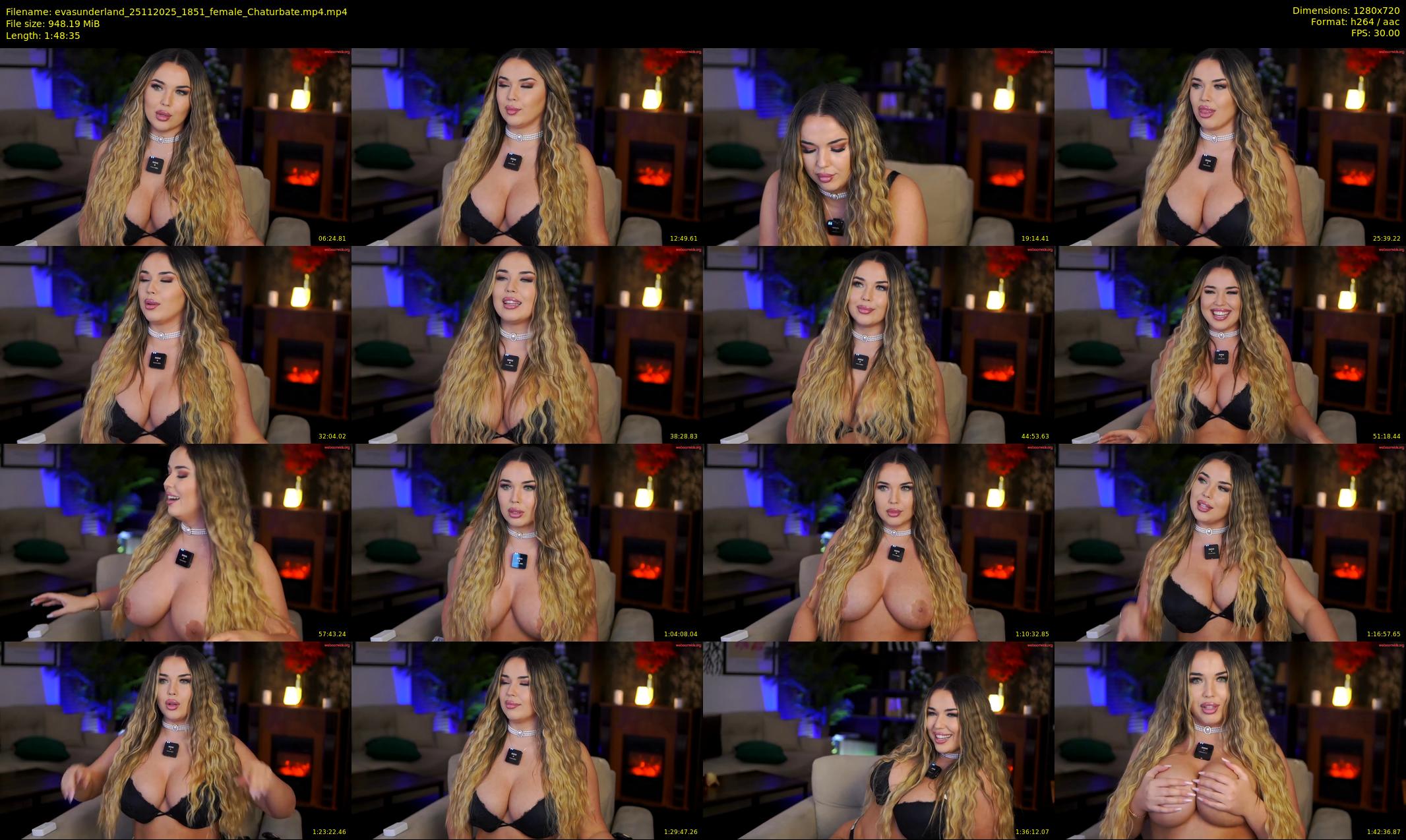 evasunderland — 109 minute Chaturbate female cam show recording, 720p, Nov 25, 2025