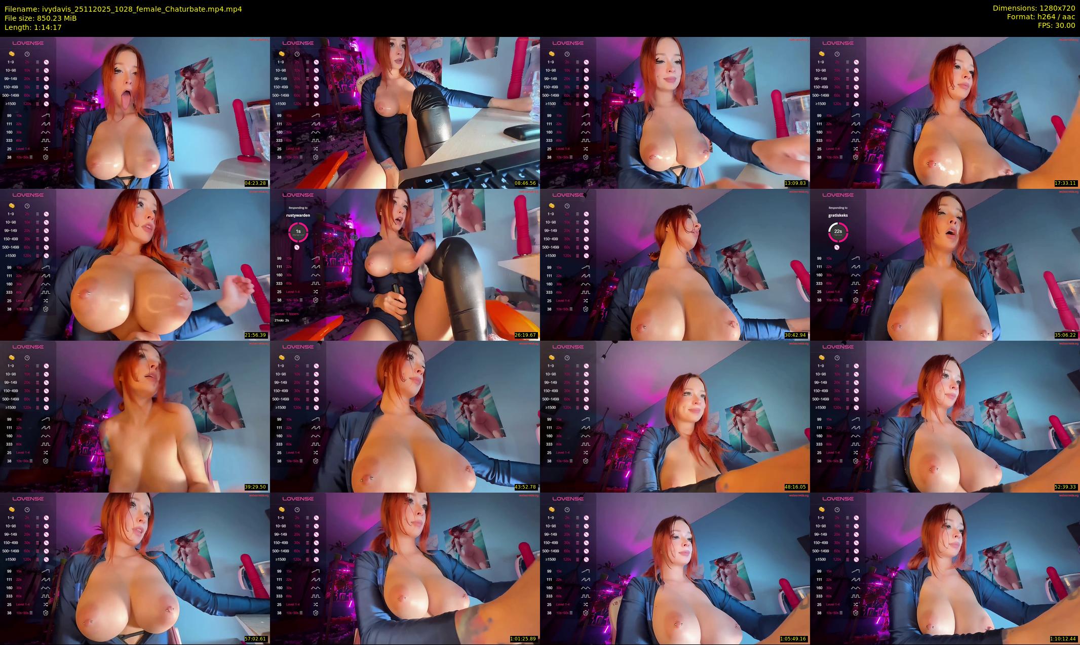 ivydavis — 75 minute Chaturbate female cam show recording, 720p, Nov 25, 2025