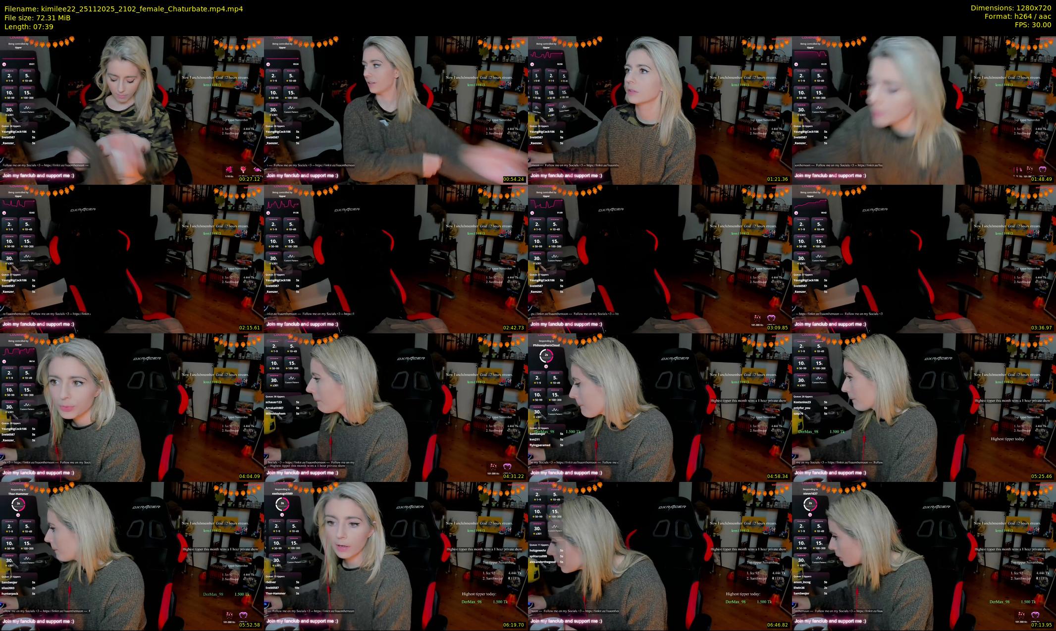 kimilee22 — 8 minute Chaturbate female cam show recording, 720p, Nov 25, 2025