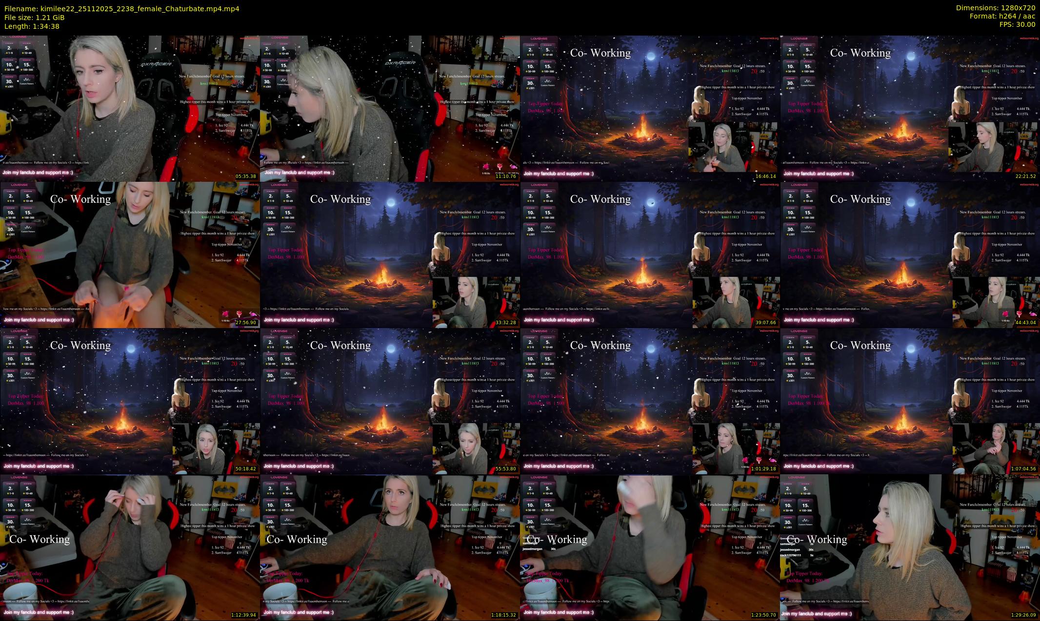 kimilee22 — 95 minute Chaturbate female cam show recording, 720p, Nov 25, 2025