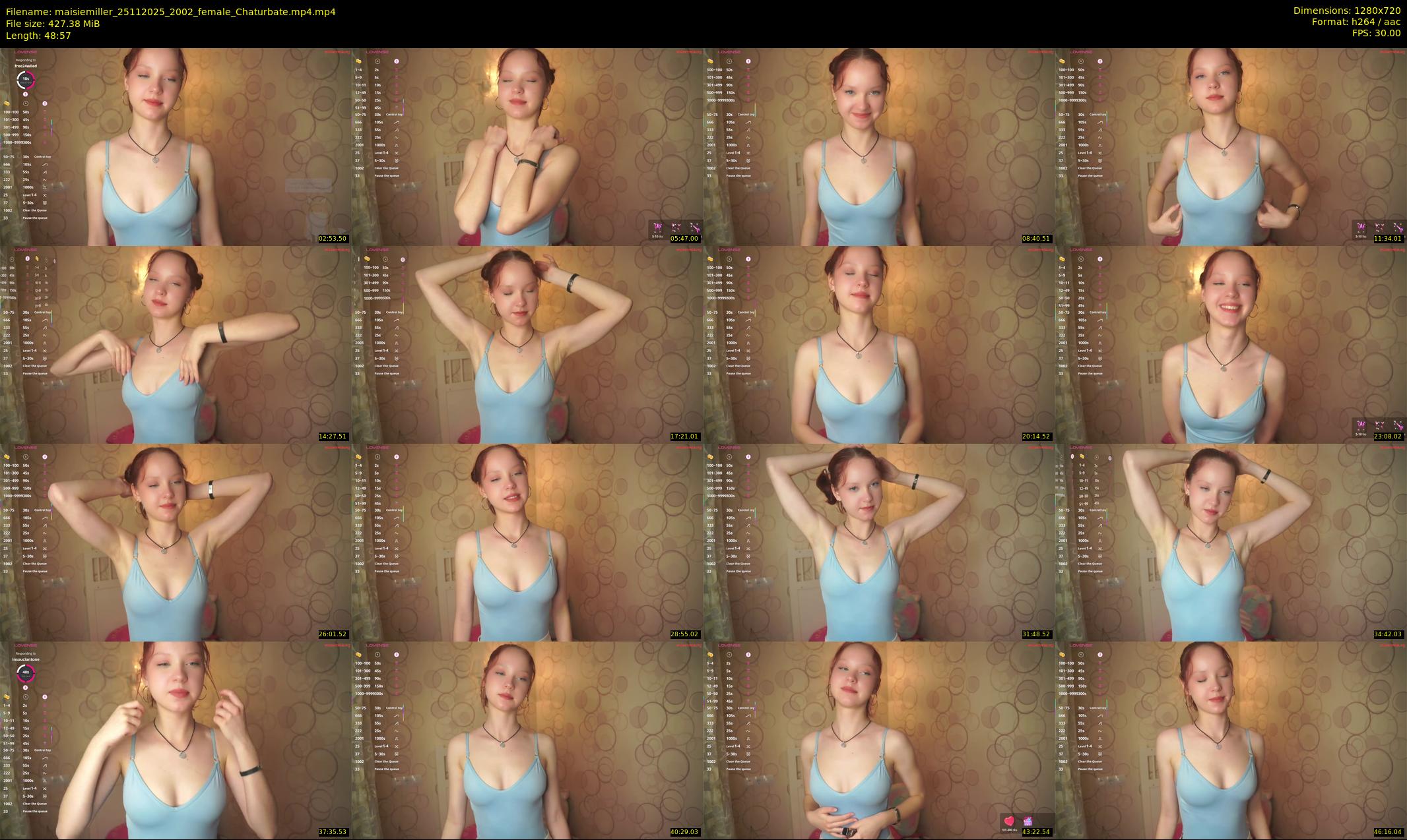 maisiemiller — 49 minute Chaturbate female cam show recording, 720p, Nov 25, 2025