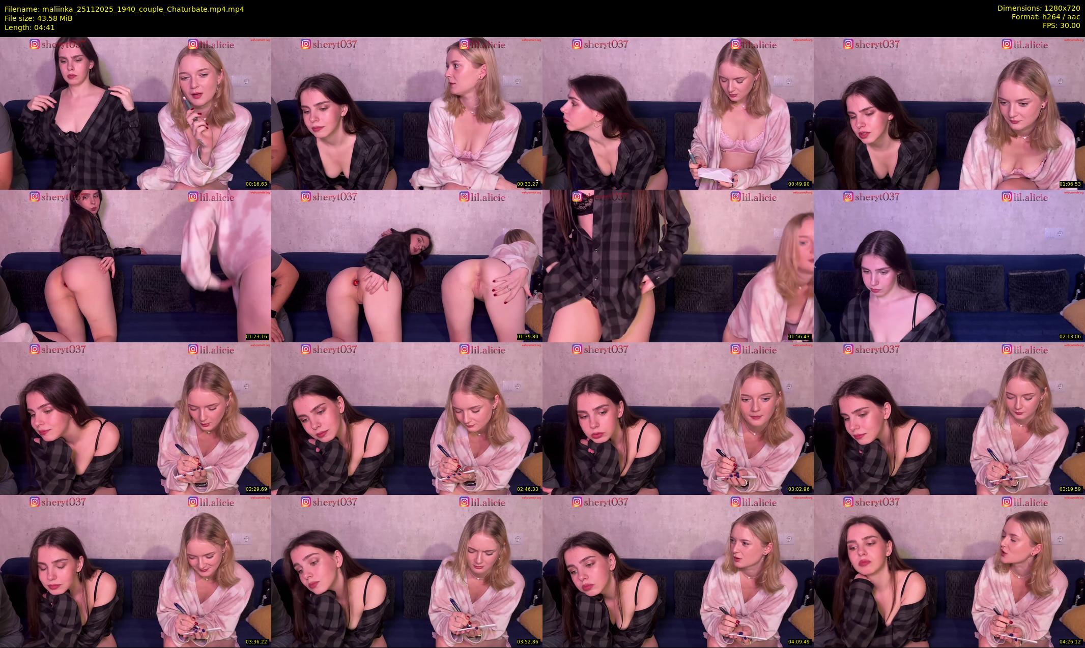 maliinka — 5 minute Chaturbate couple cam show recording, 720p, Nov 25, 2025