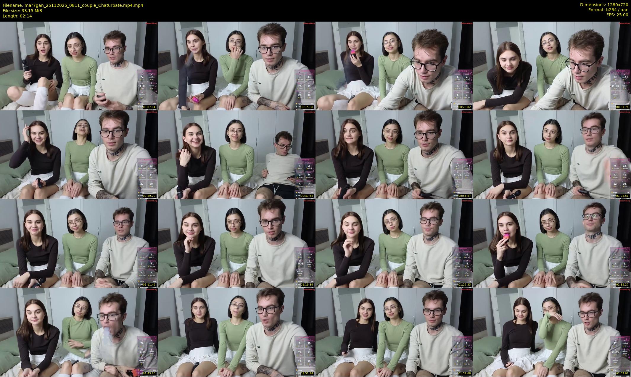 mar7gan — 3 minute Chaturbate couple cam show recording, 720p, Nov 25, 2025