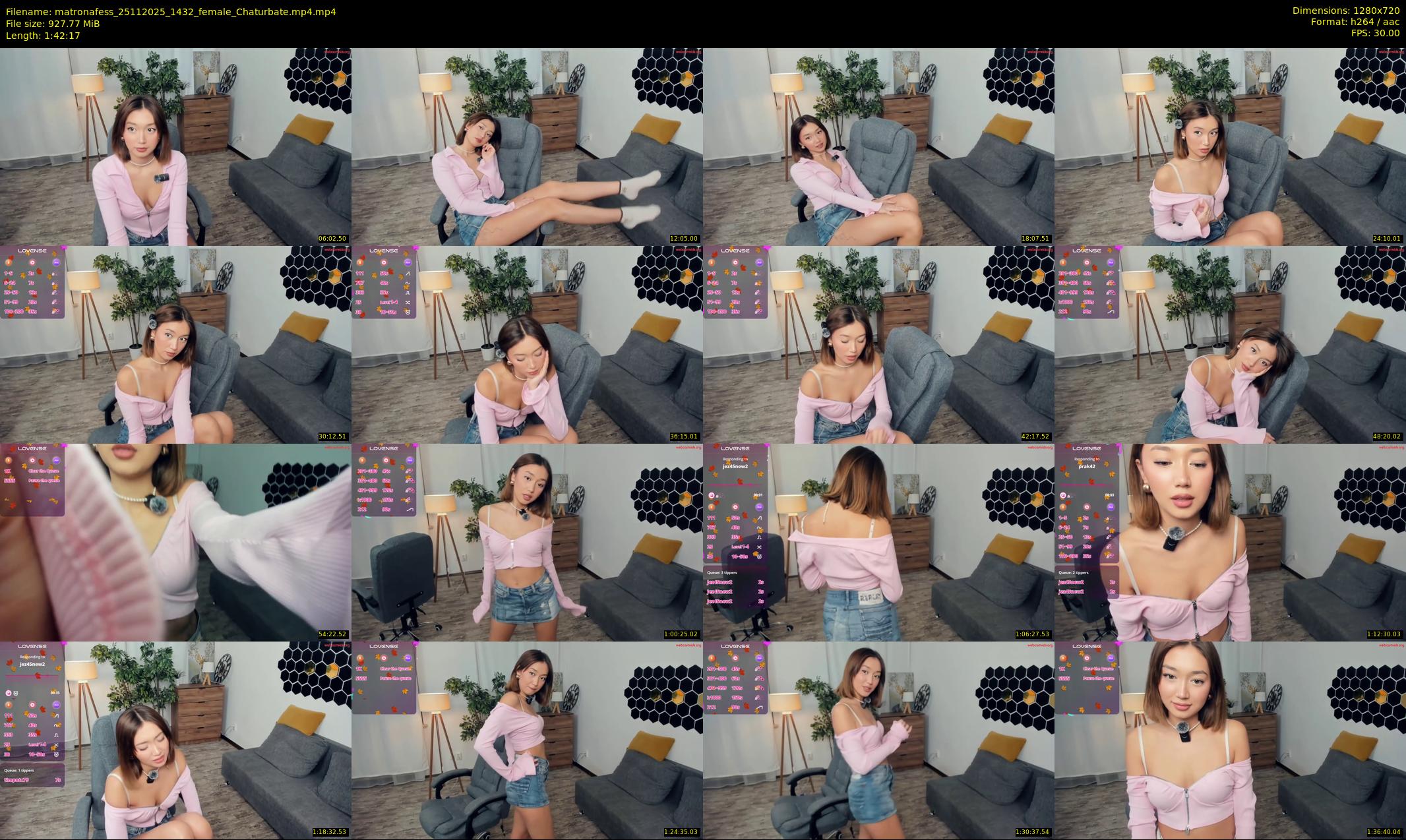 matronafess — 103 minute Chaturbate female cam show recording, 720p, Nov 25, 2025