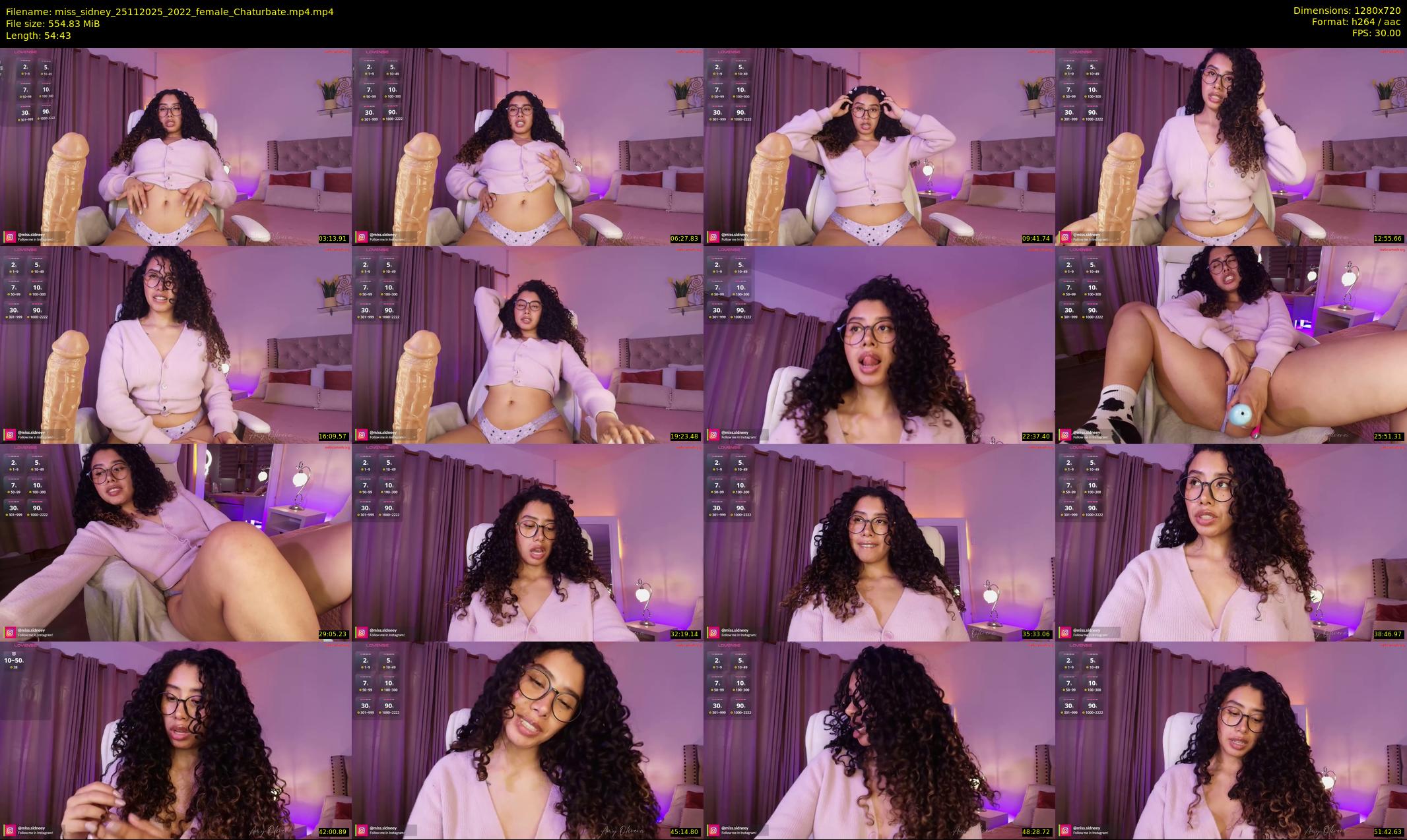 miss_sidney — 55 minute Chaturbate female cam show recording, 720p, Nov 25, 2025