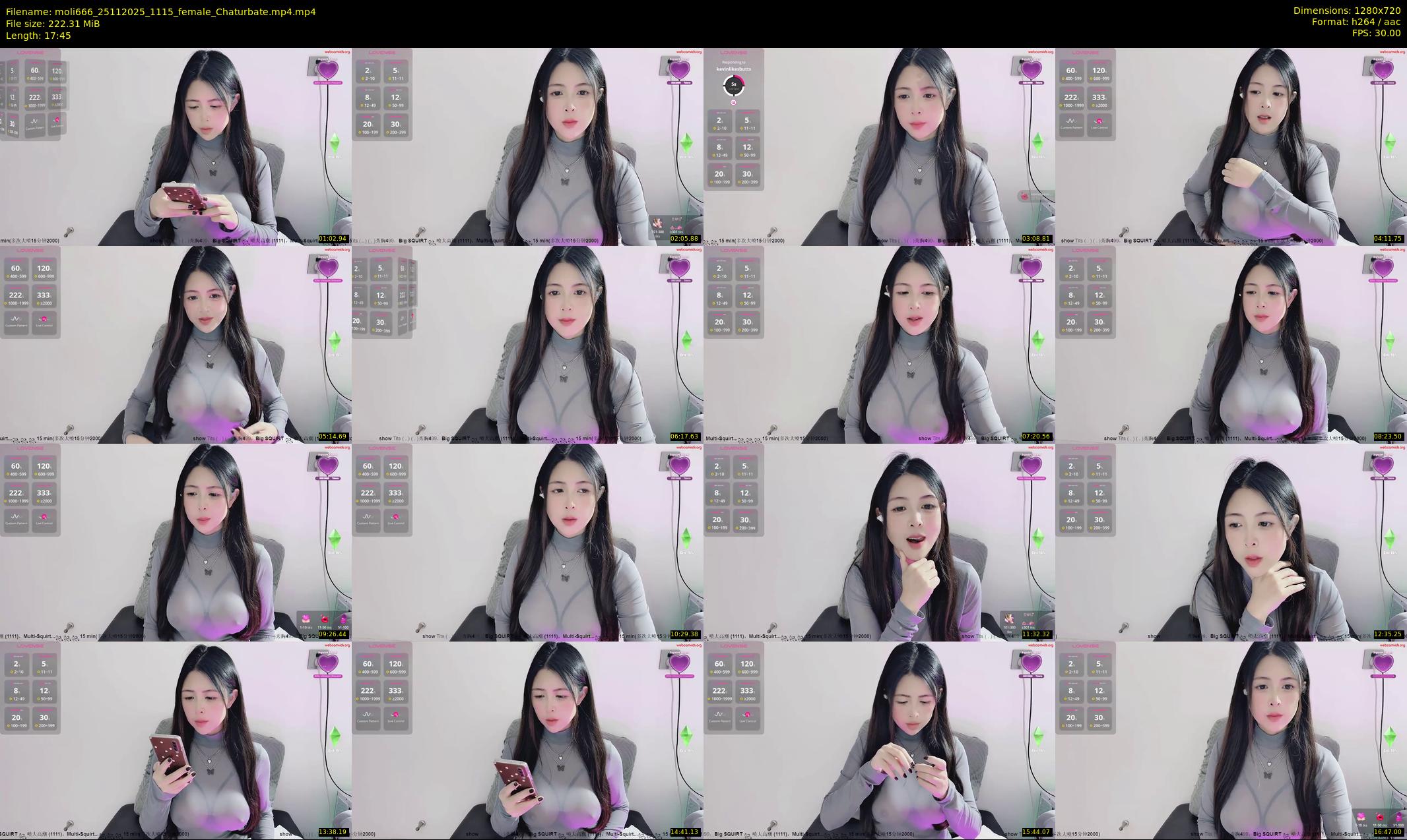 moli666 — 18 minute Chaturbate female cam show recording, 720p, Nov 25, 2025