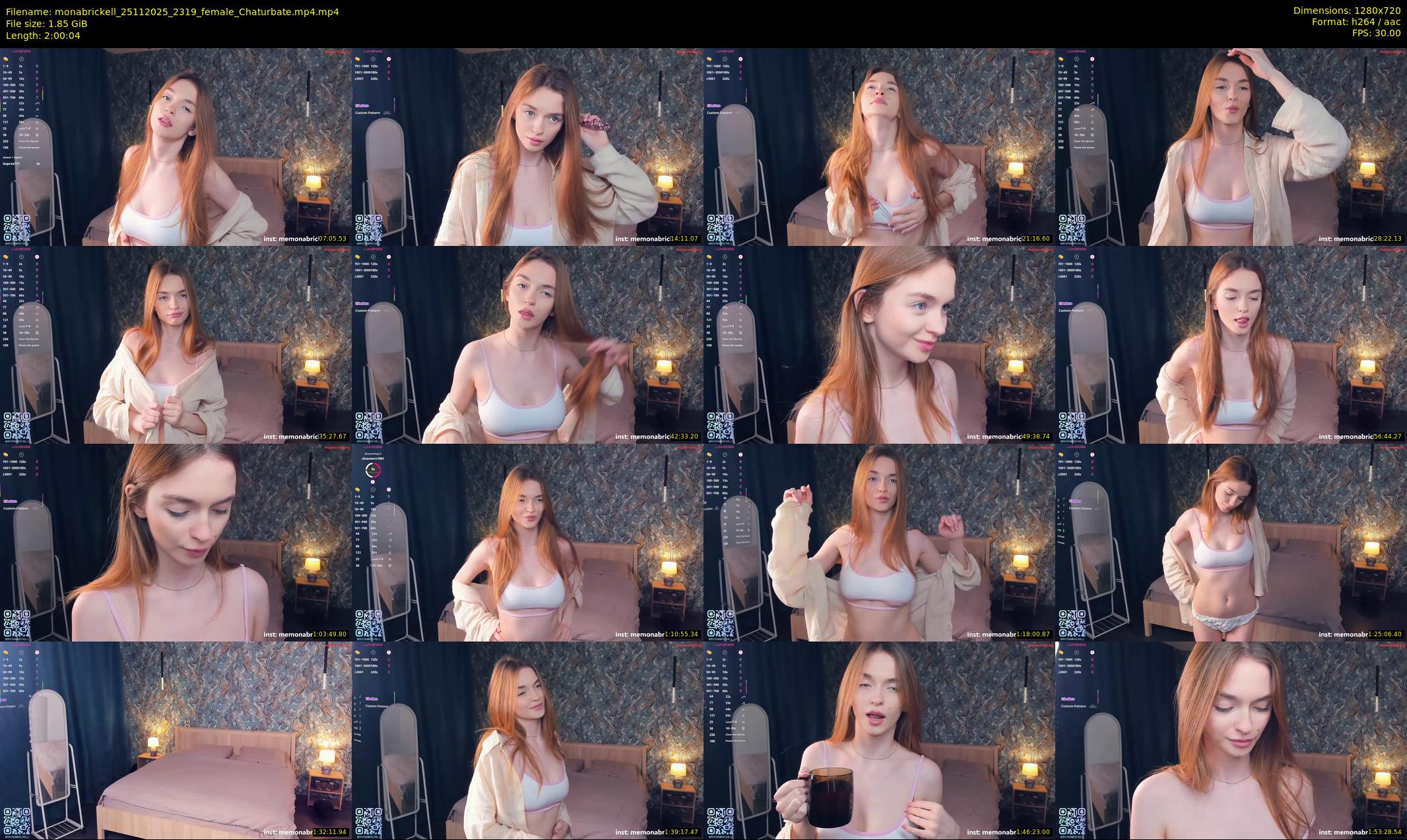monabrickell — 121 minute Chaturbate female cam show recording, 720p, Nov 25, 2025