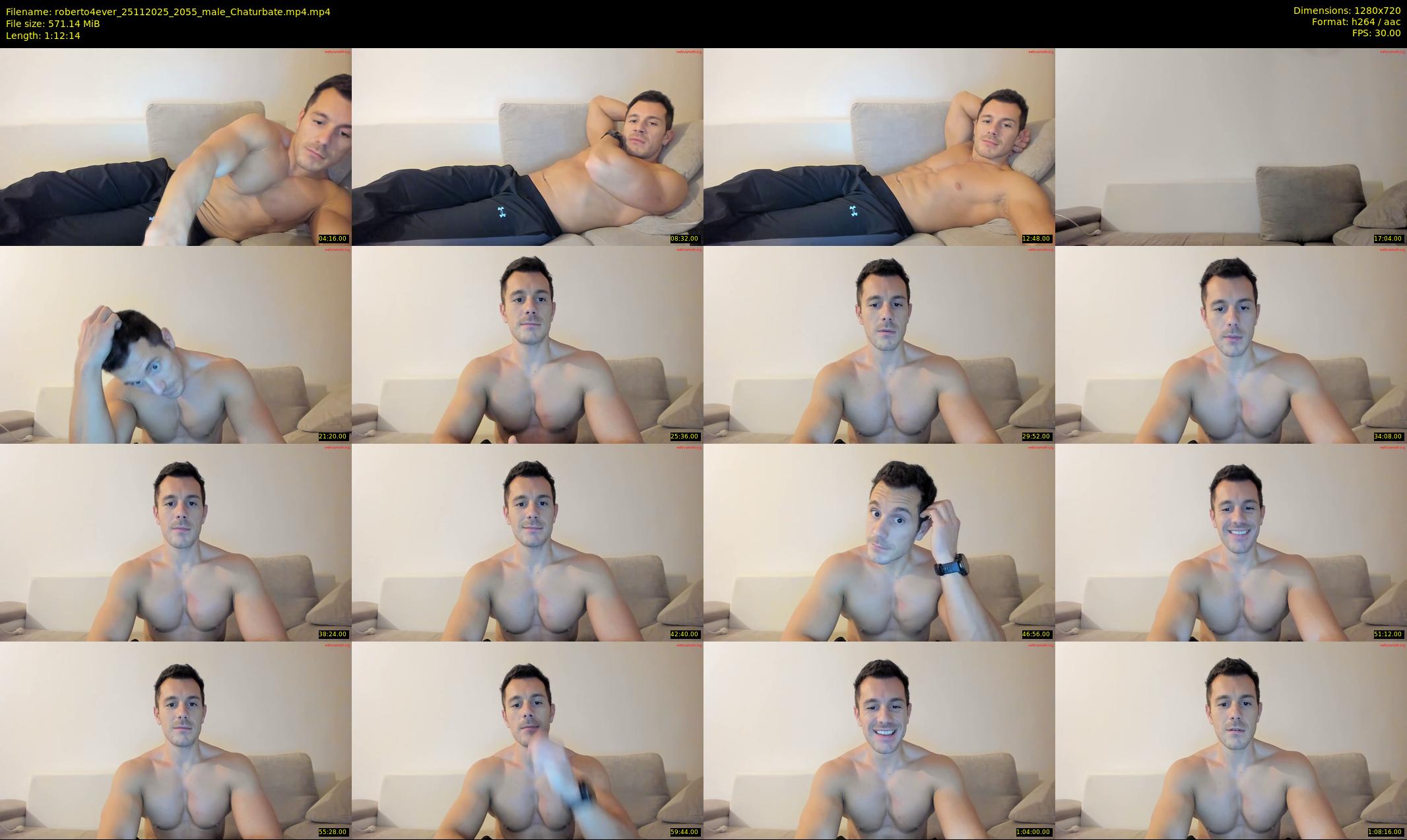 roberto4ever — 73 minute Chaturbate male cam show recording, 720p, Nov 25, 2025