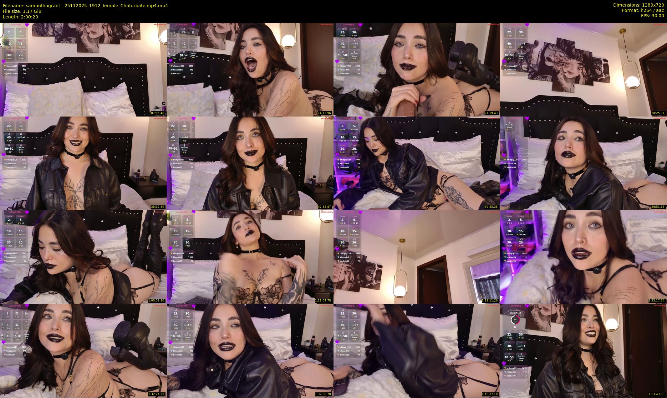 samanthagrant_ — 121 minute Chaturbate female cam show recording, 720p, Nov 25, 2025