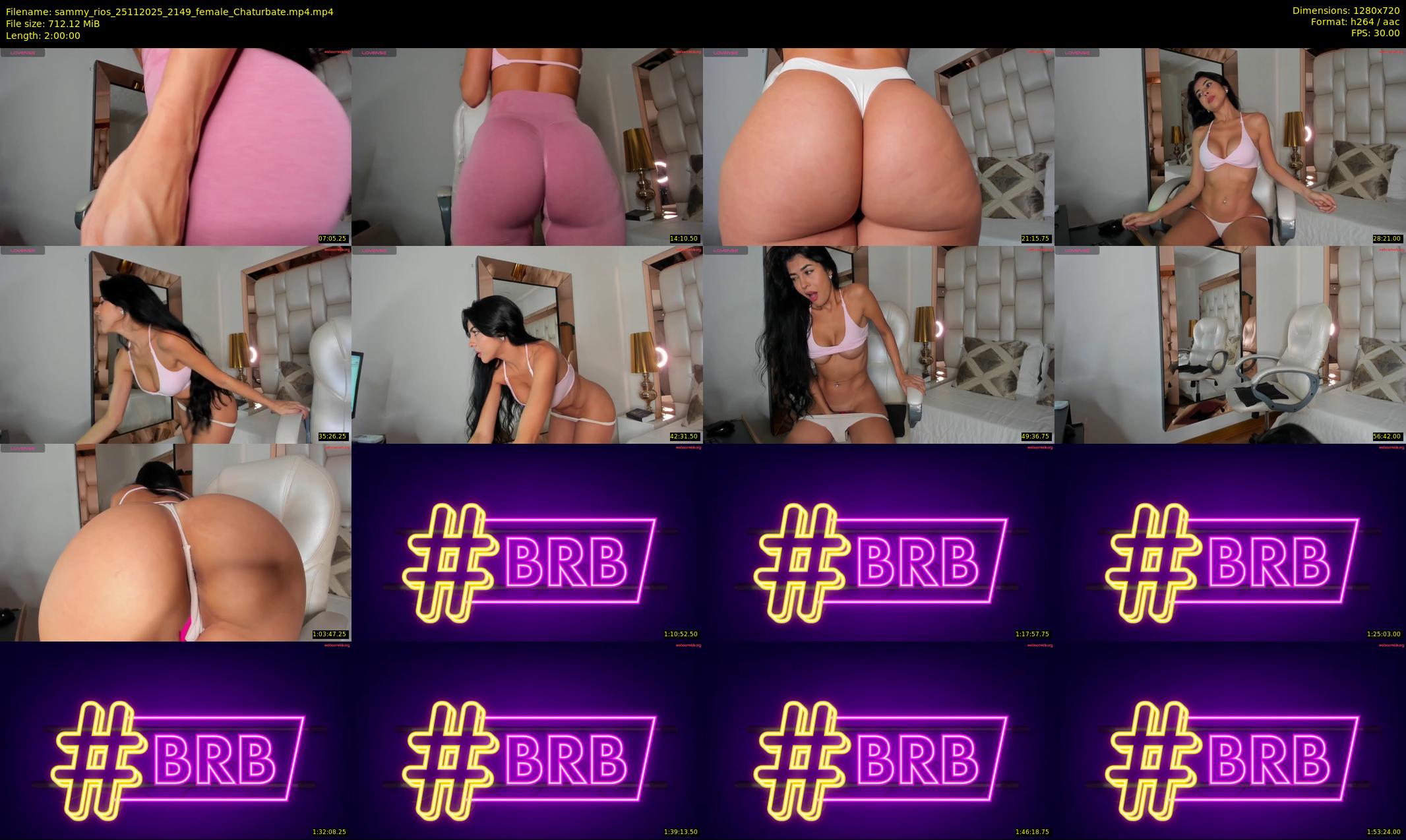 sammy_rios — 120 minute Chaturbate female cam show recording, 720p, Nov 25, 2025