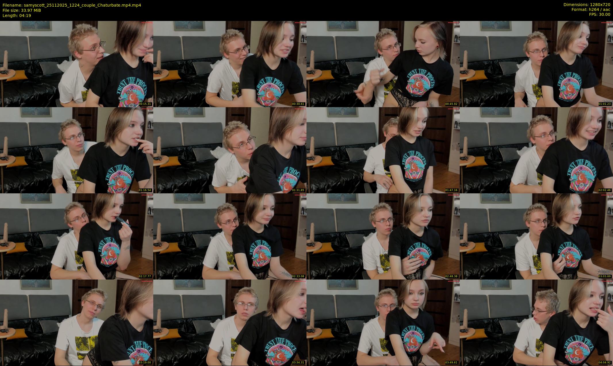 samyscott — 5 minute Chaturbate couple cam show recording, 720p, Nov 25, 2025