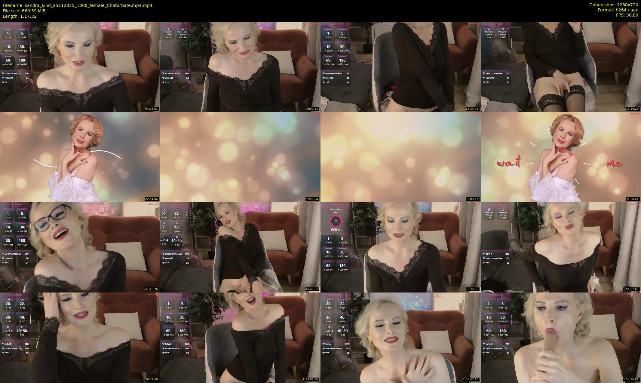 sandra_kind — 78 minute Chaturbate female cam show recording, 720p, Nov 25, 2025