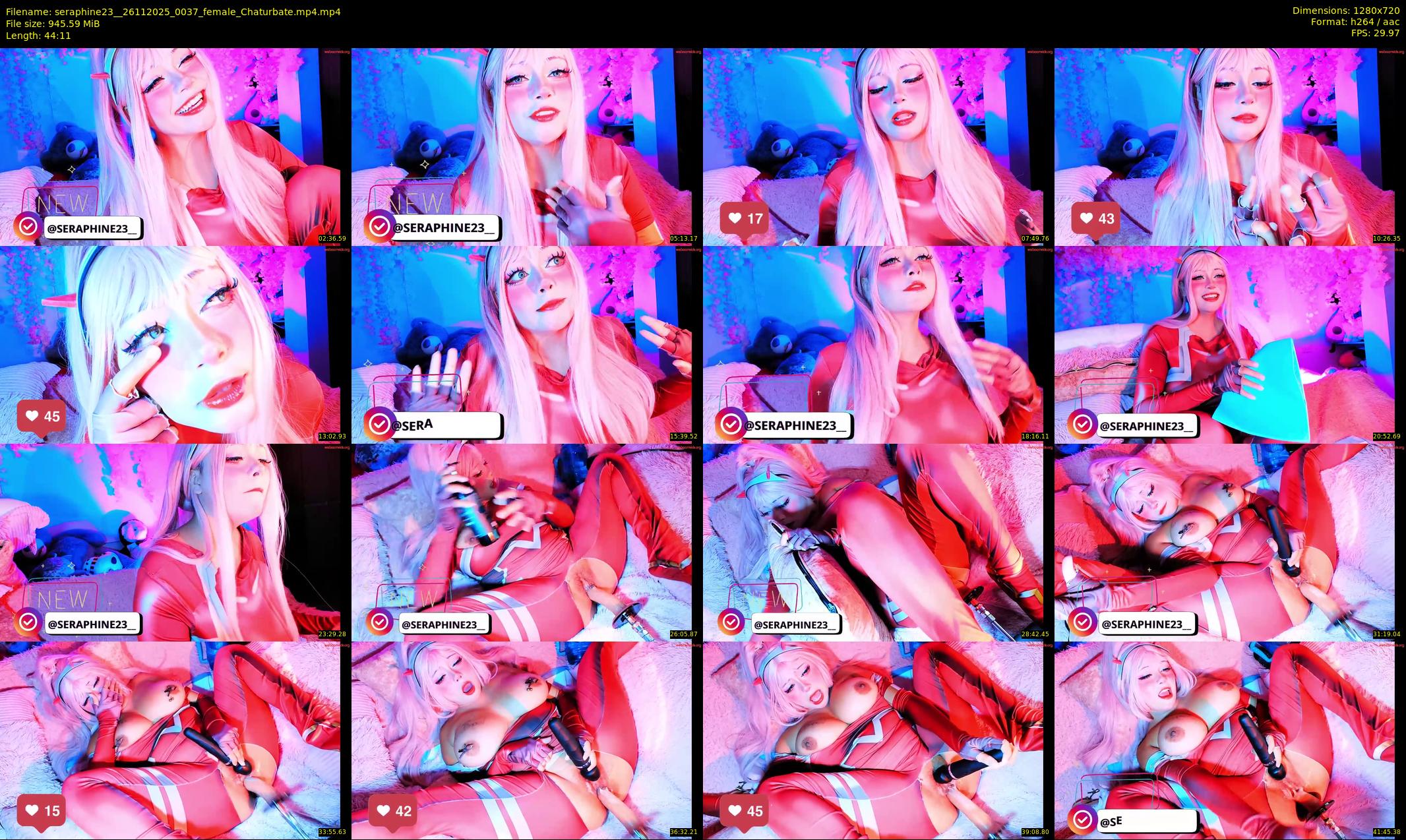 seraphine23_ — 45 minute Chaturbate female cam show recording, 720p, Nov 26, 2025