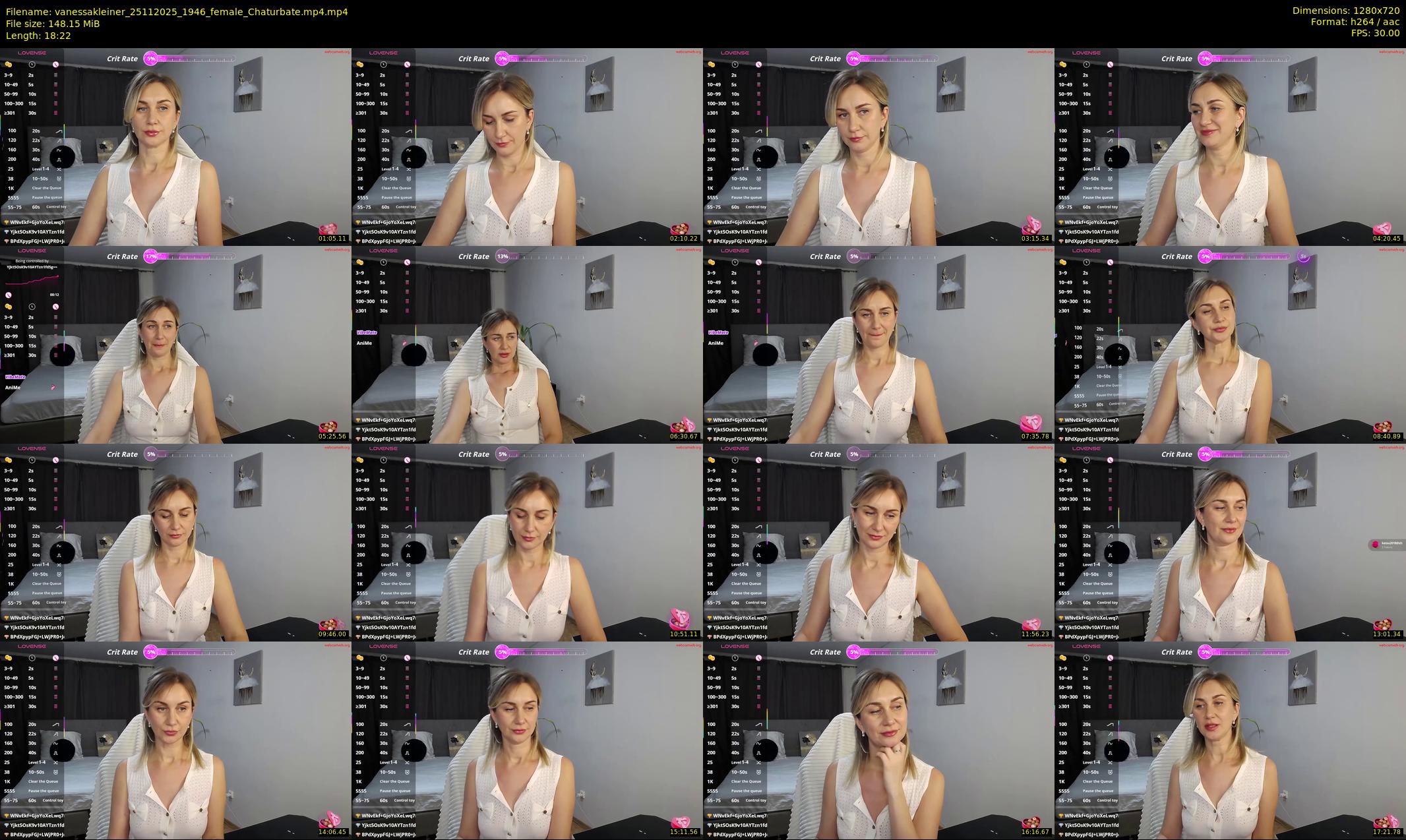 vanessakleiner — 19 minute Chaturbate female cam show recording, 720p, Nov 25, 2025