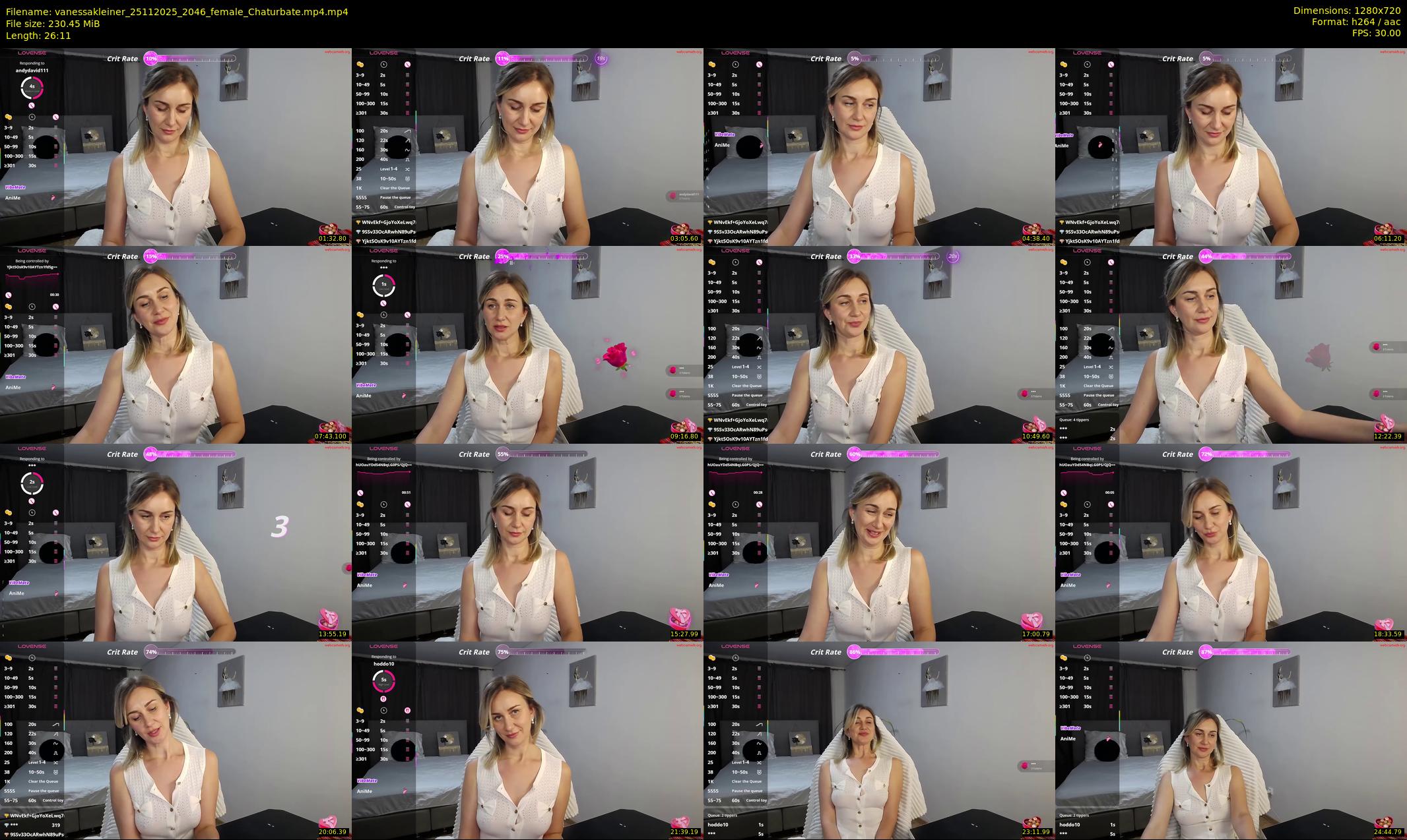 vanessakleiner — 27 minute Chaturbate female cam show recording, 720p, Nov 25, 2025
