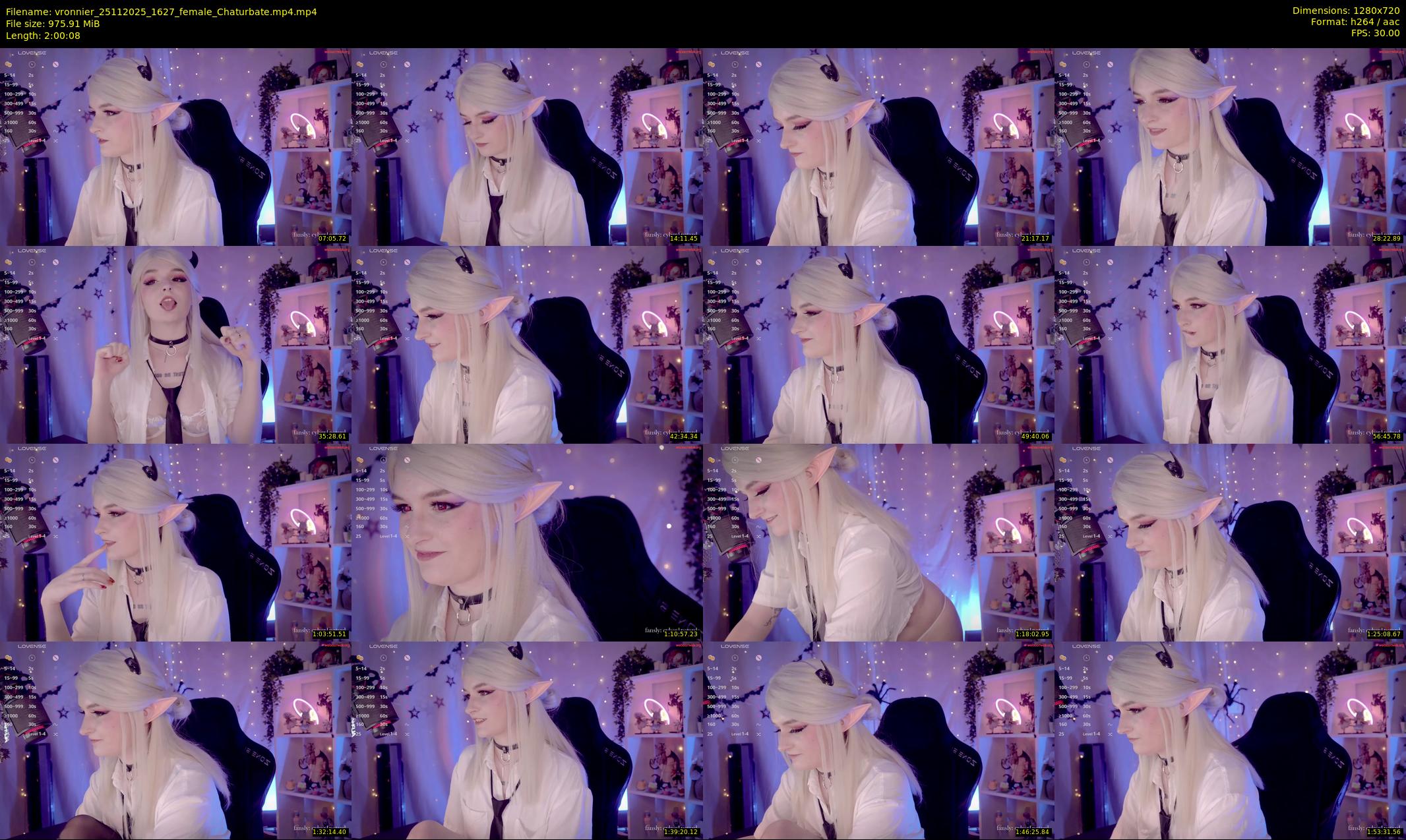 vronnier — 121 minute Chaturbate female cam show recording, 720p, Nov 25, 2025