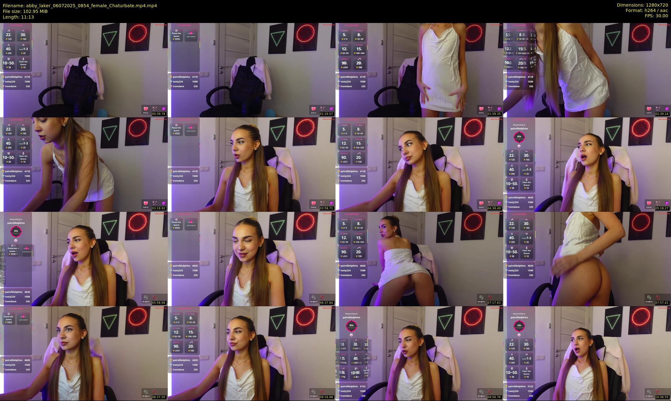 abby_laker — 12 minute Chaturbate female cam show recording, 720p, Jul 6, 2025