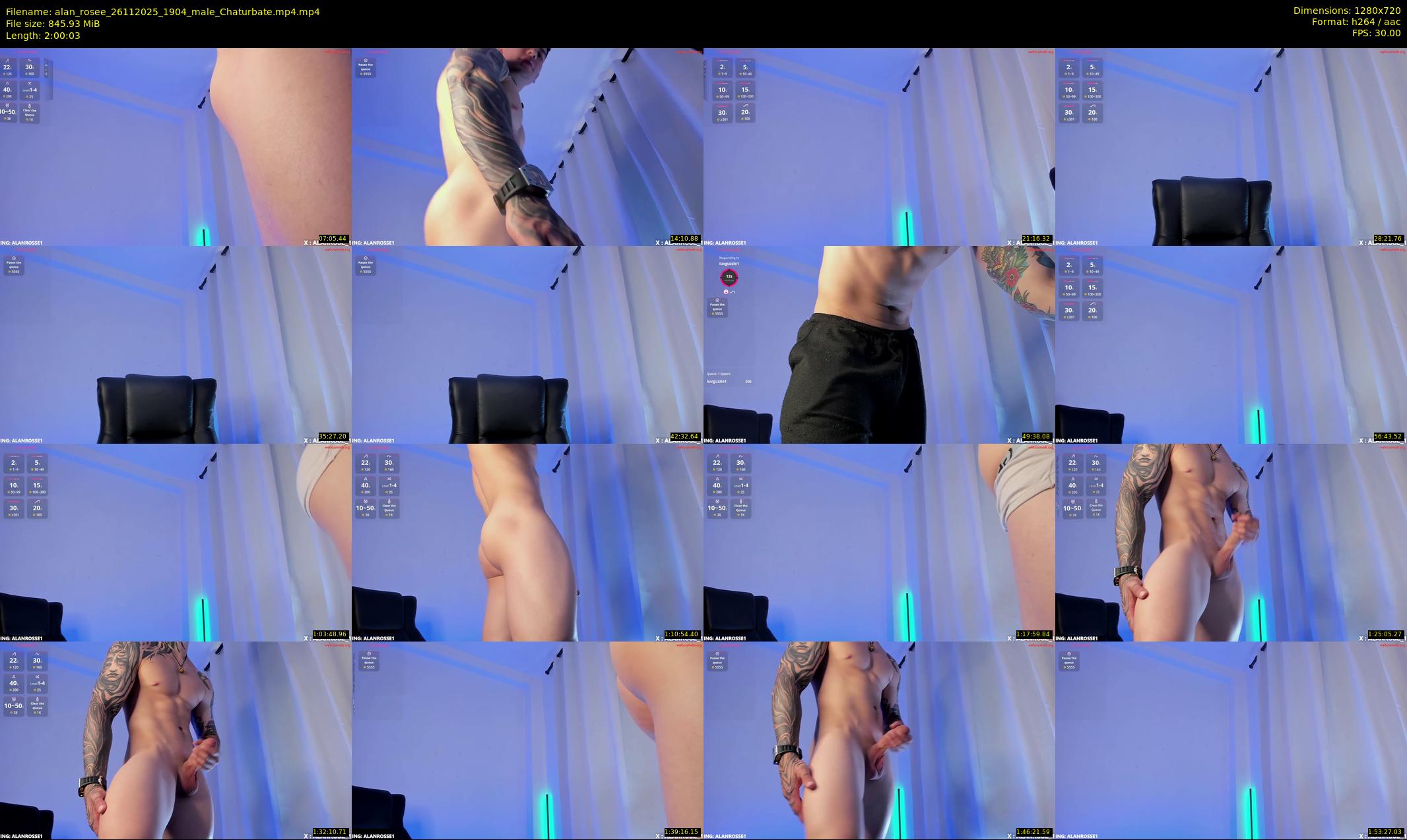 alan_rosee — 121 minute Chaturbate male cam show recording, 720p, Nov 26, 2025