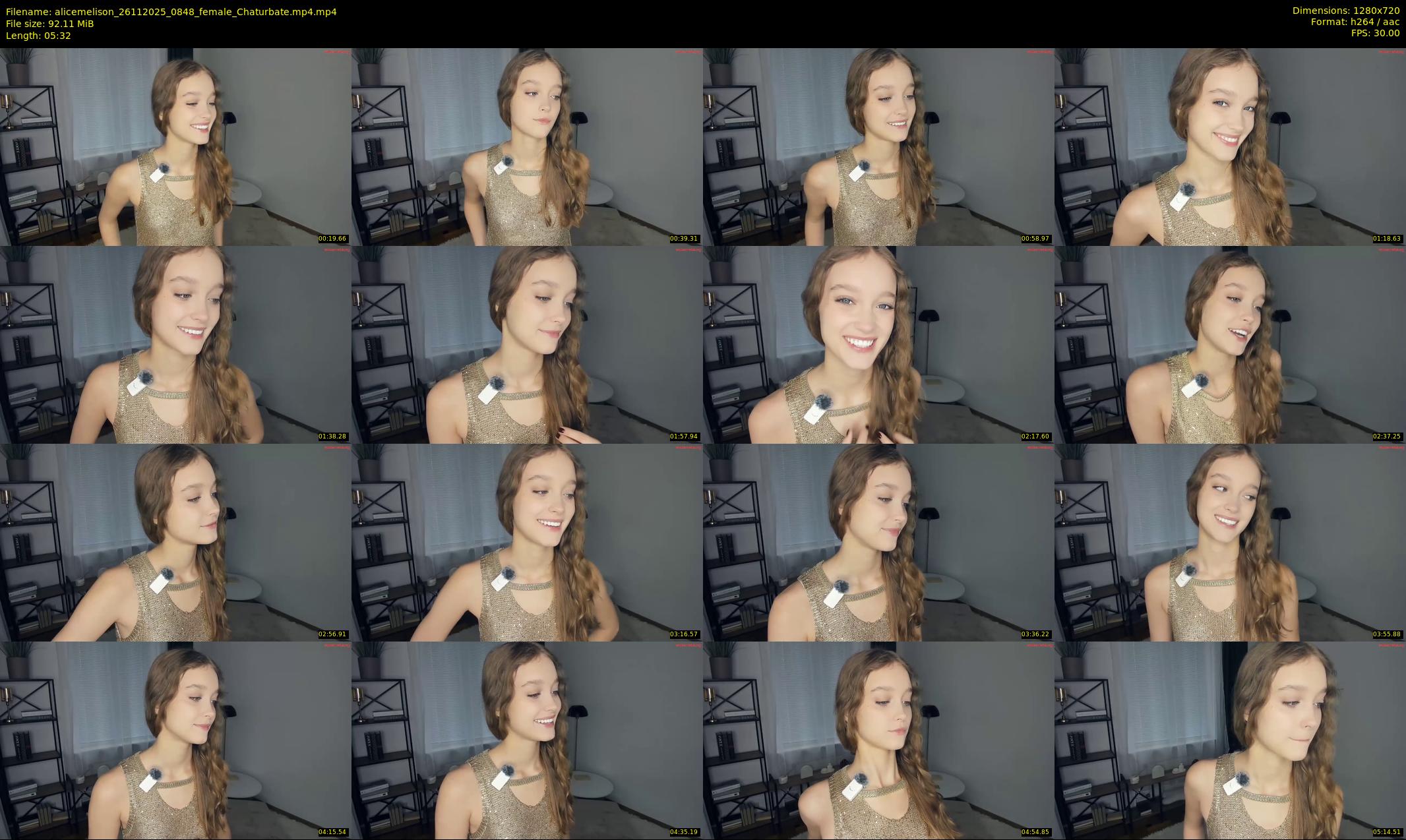 alicemelison — 6 minute Chaturbate female cam show recording, 720p, Nov 26, 2025