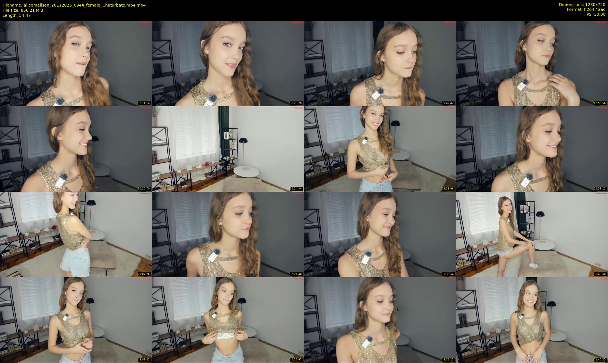 alicemelison — 55 minute Chaturbate female cam show recording, 720p, Nov 26, 2025