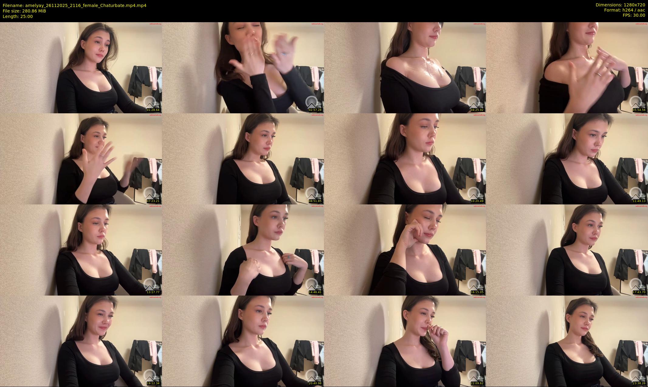 amelyay — 25 minute Chaturbate female cam show recording, 720p, Nov 26, 2025