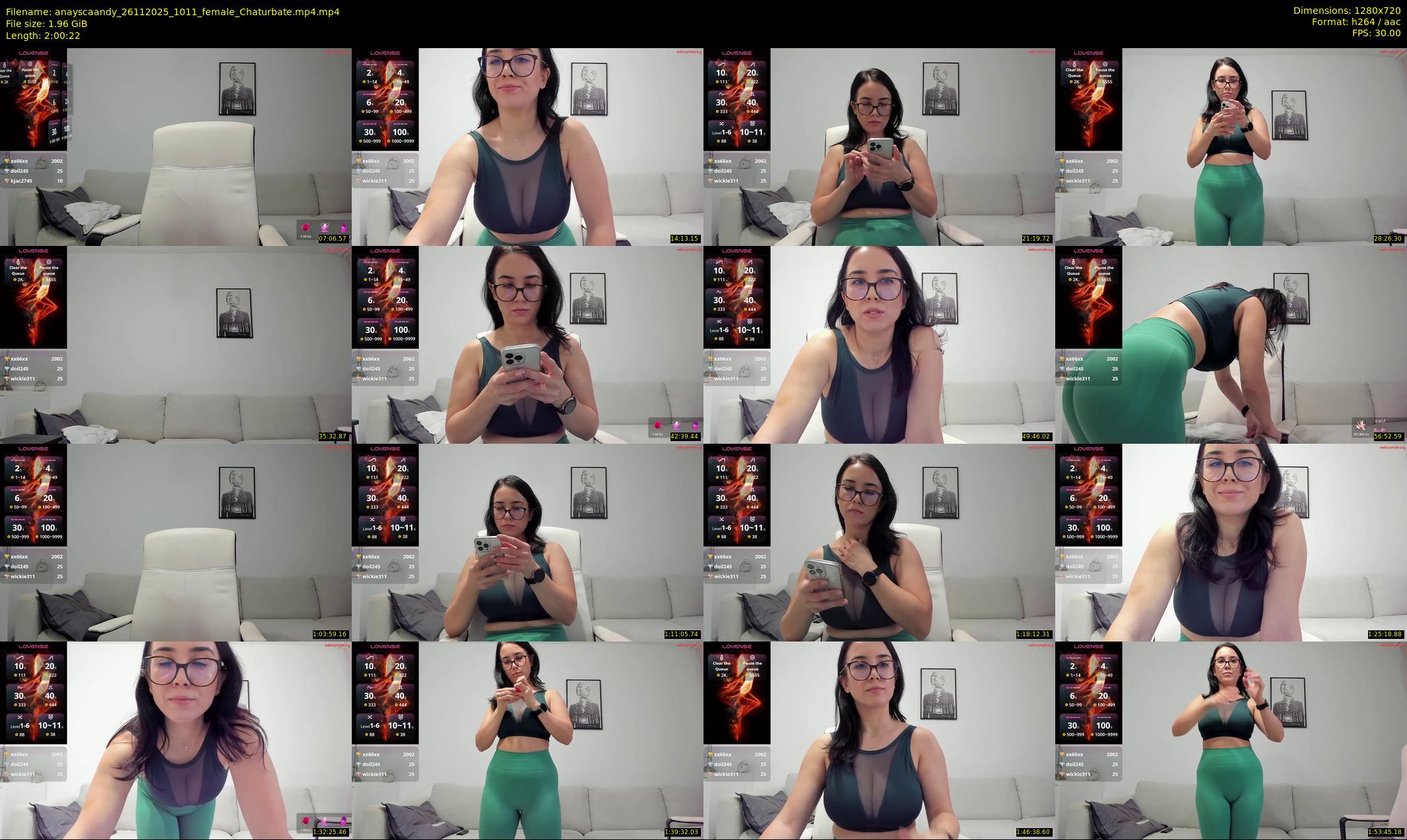 anayscaandy — 121 minute Chaturbate female cam show recording, 720p, Nov 26, 2025