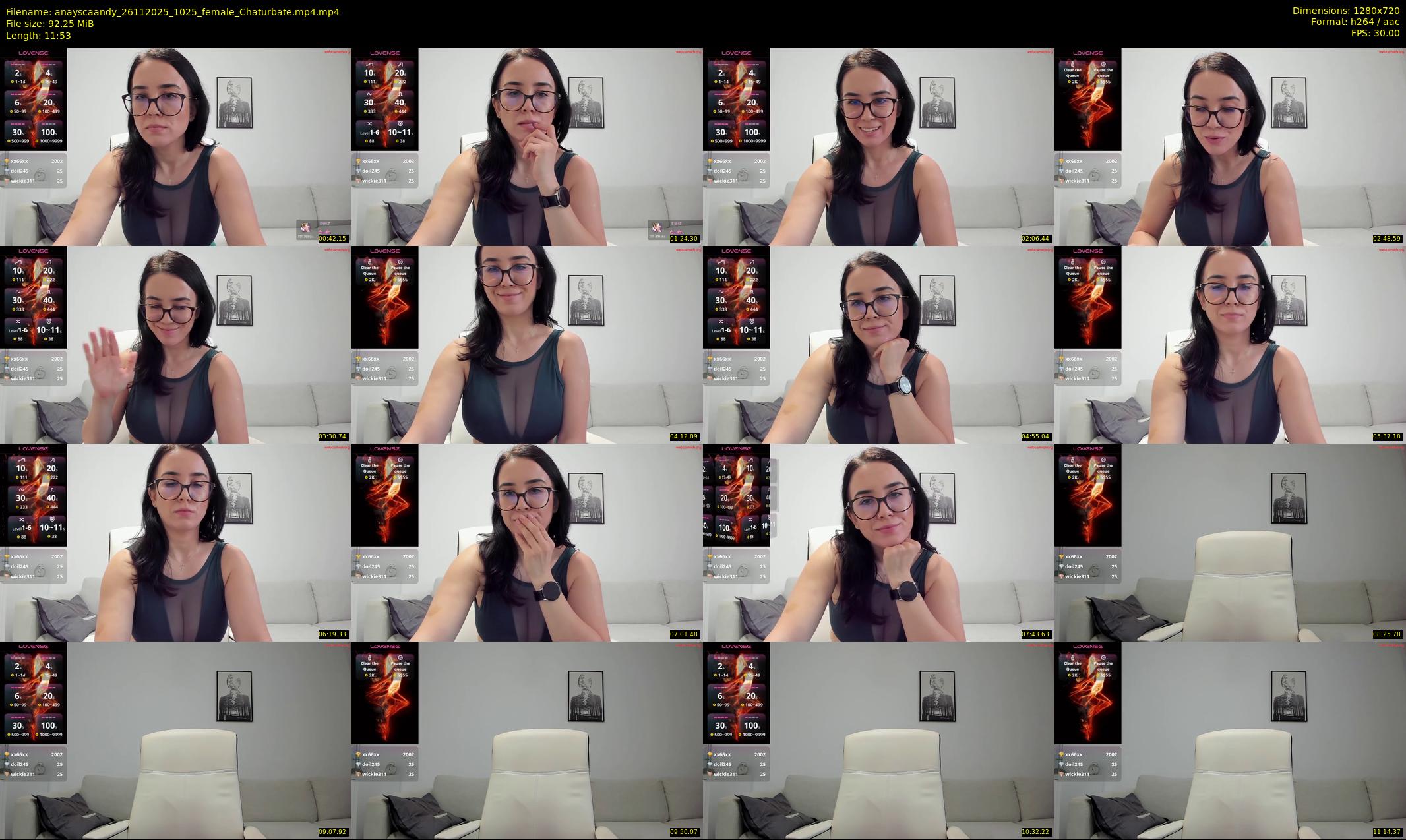 anayscaandy — 12 minute Chaturbate female cam show recording, 720p, Nov 26, 2025