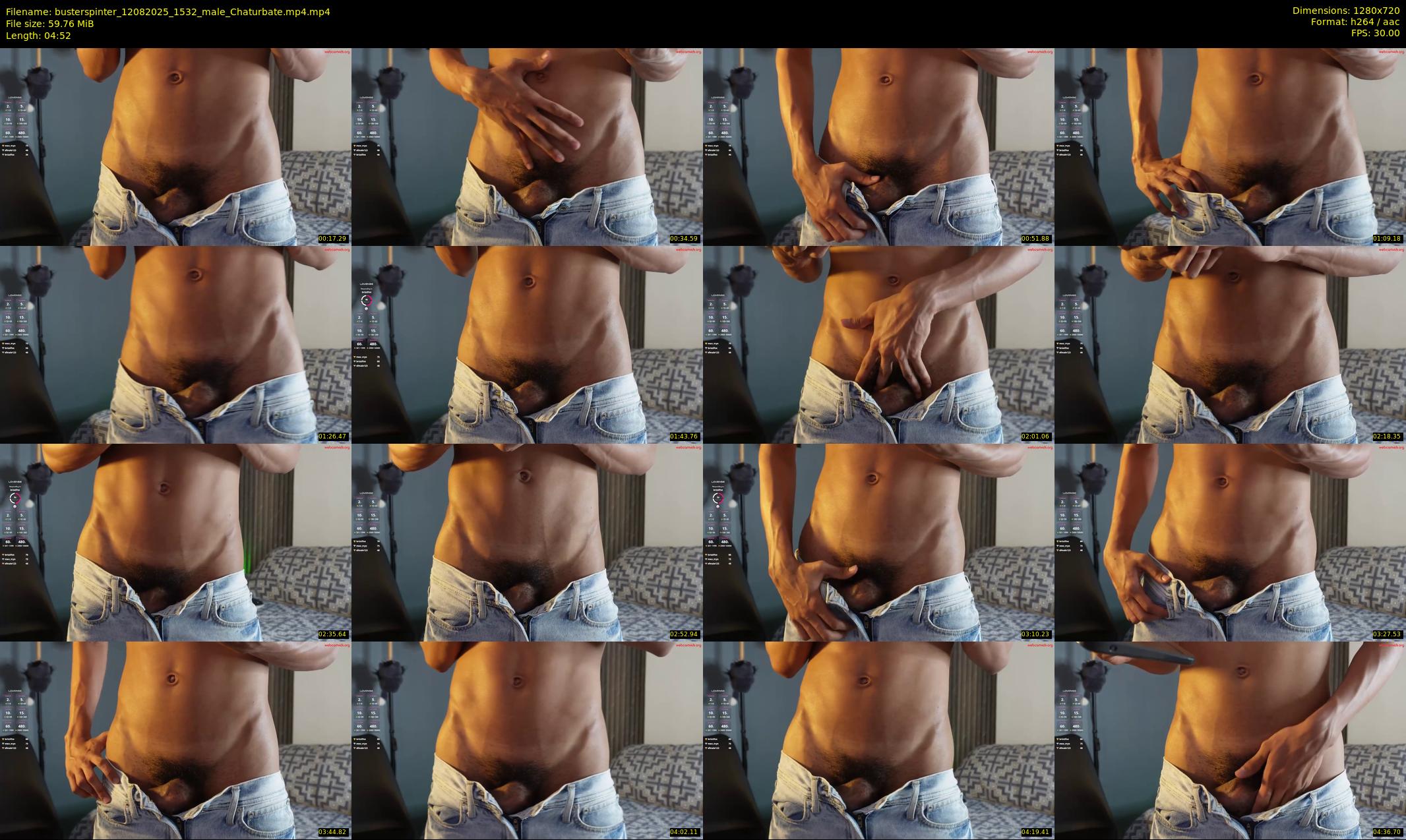 busterspinter — 5 minute Chaturbate male cam show recording, 720p, Aug 12, 2025