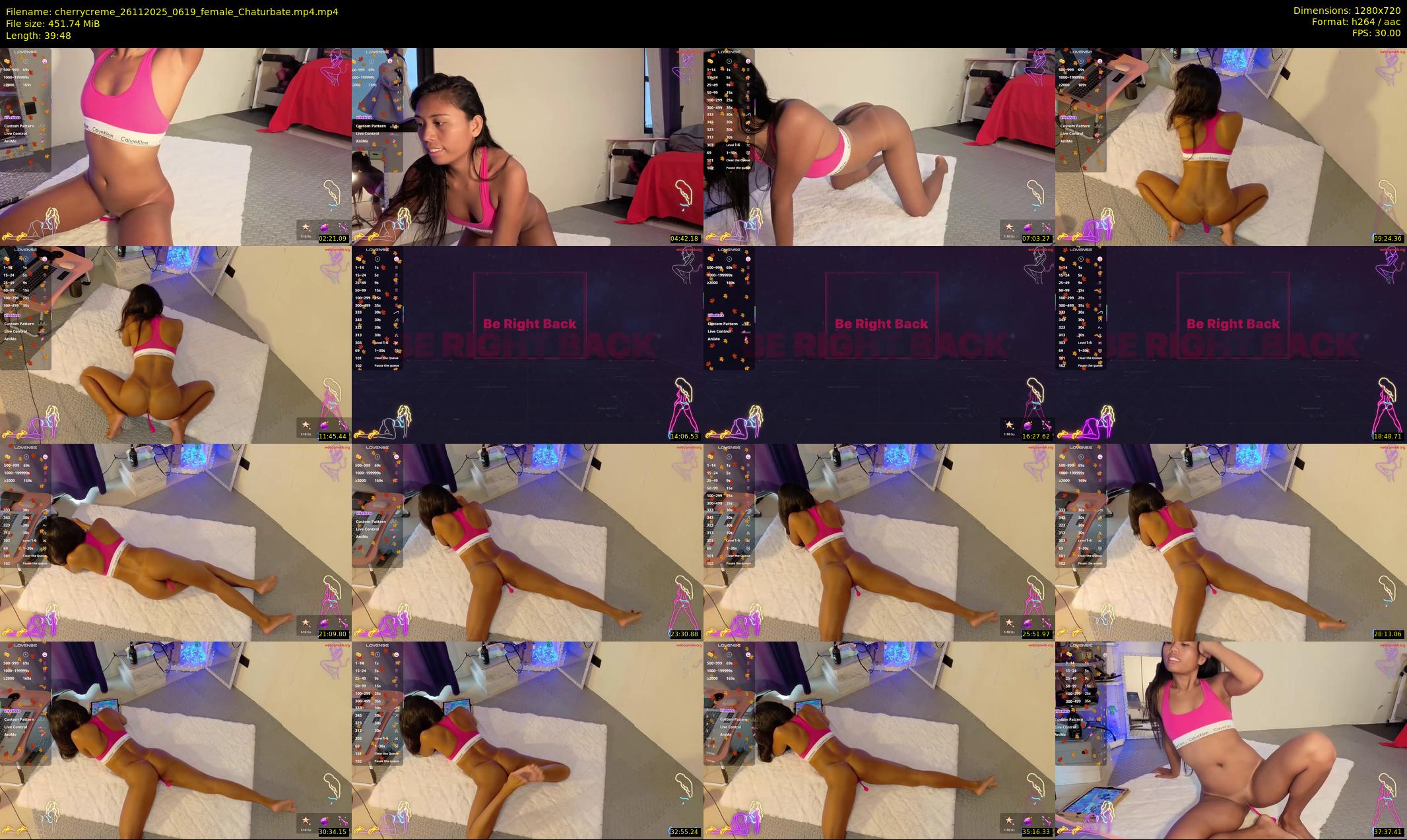 cherrycreme — 40 minute Chaturbate female cam show recording, 720p, Nov 26, 2025