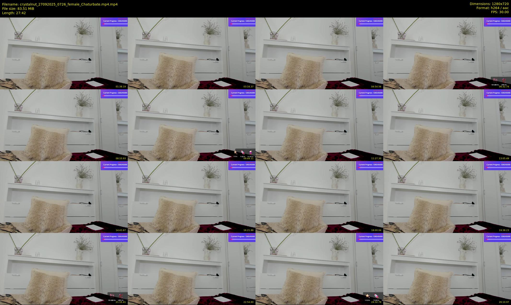 crystalnut — 28 minute Chaturbate female cam show recording, 720p, Sep 27, 2025