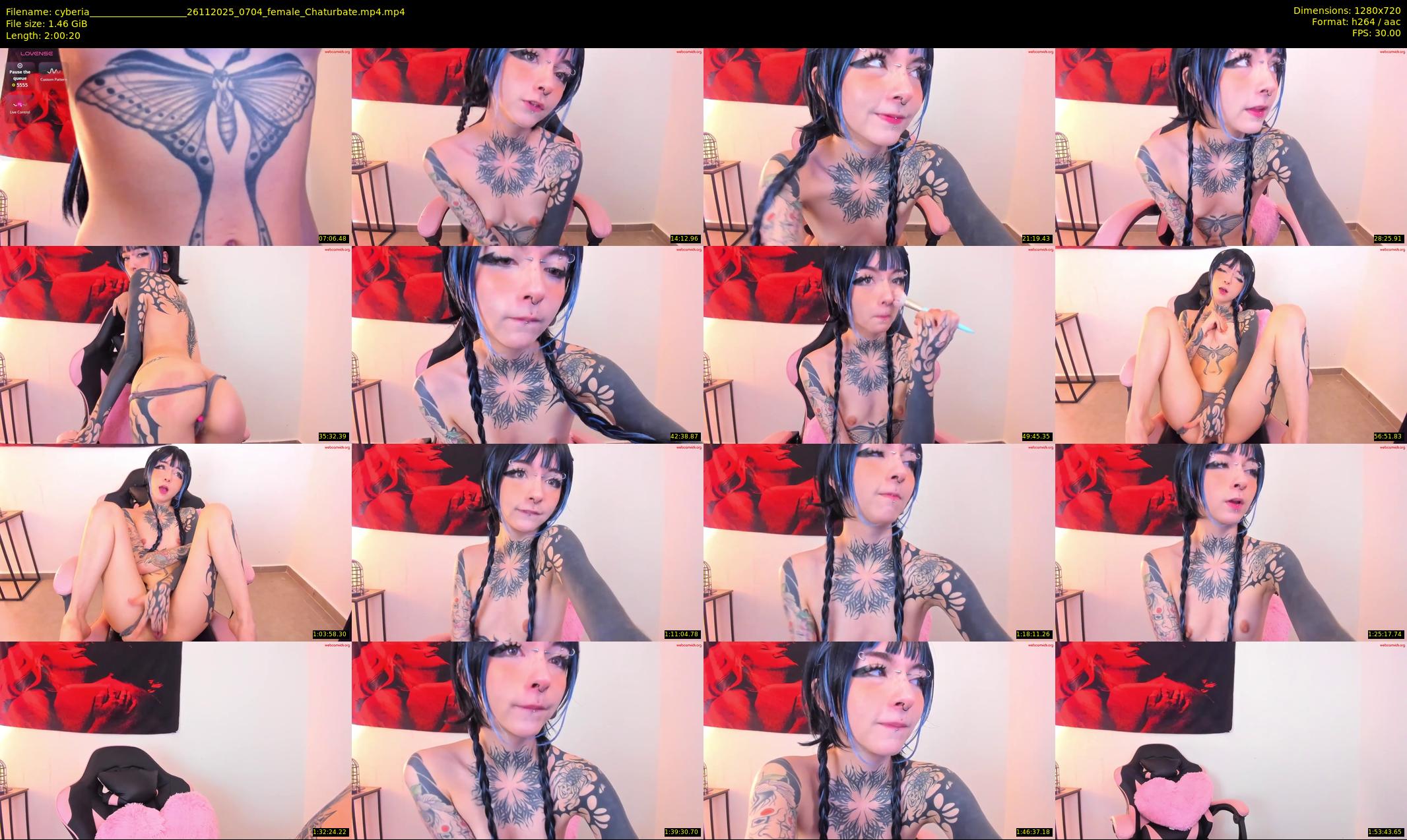 cyberia____________________ — 121 minute Chaturbate female cam show recording, 720p, Nov 26, 2025