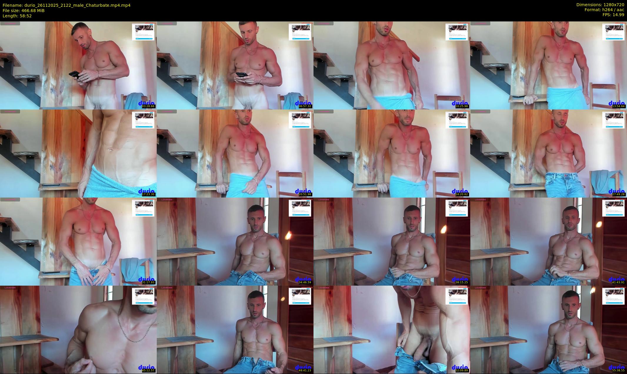 durio — 59 minute Chaturbate male cam show recording, 720p, Nov 26, 2025