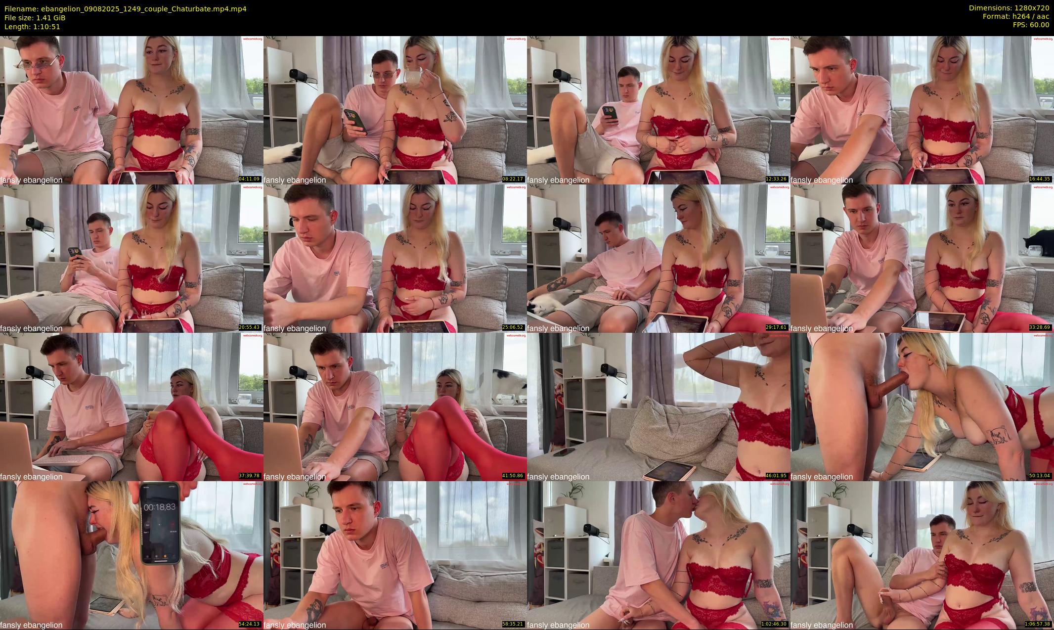 ebangelion — 71 minute Chaturbate couple cam show recording, 720p, Aug 9, 2025