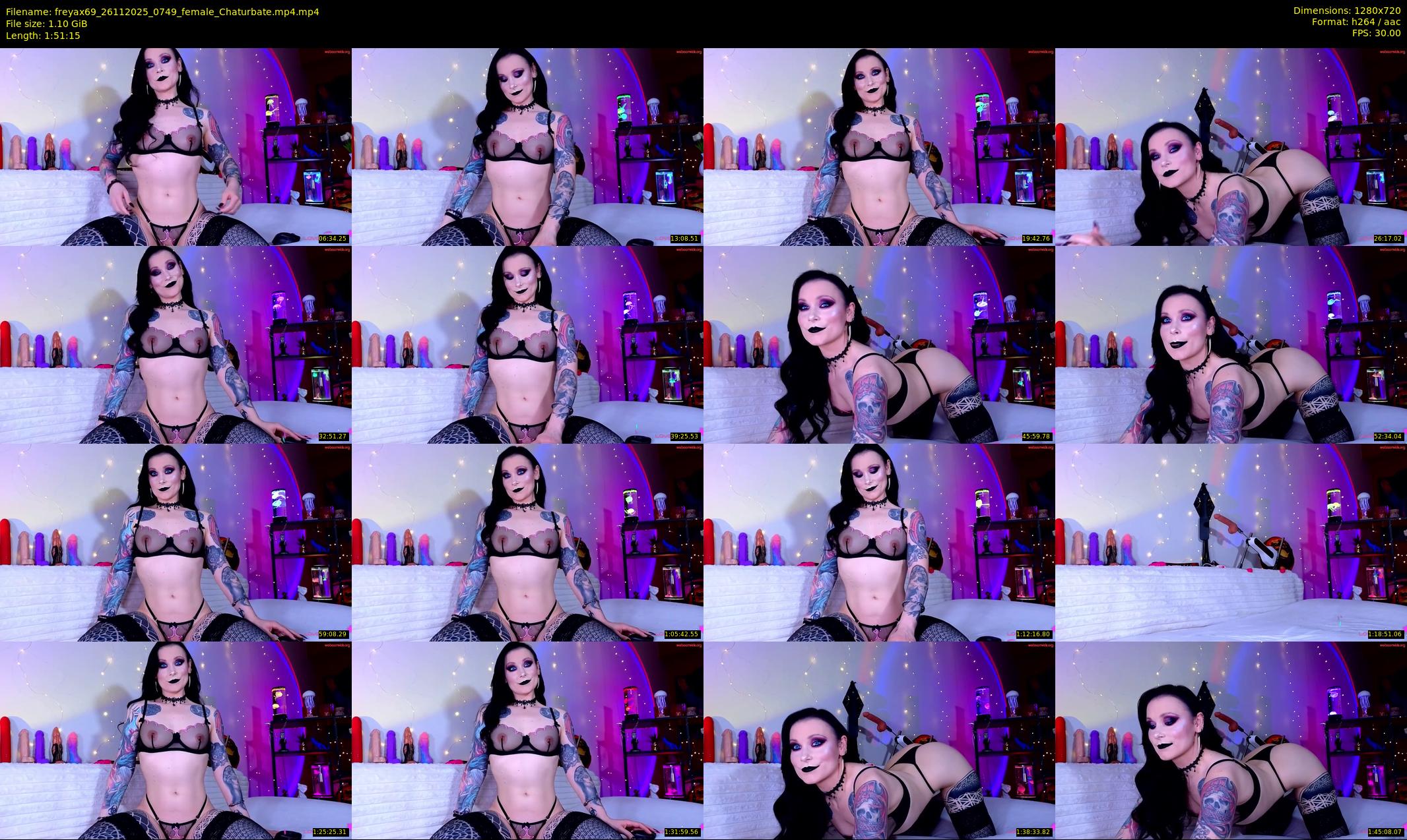 freyax69 — 112 minute Chaturbate female cam show recording, 720p, Nov 26, 2025