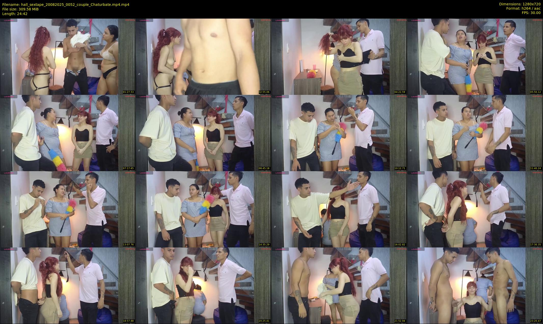 hall_sextape — 25 minute Chaturbate couple cam show recording, 720p, Aug 20, 2025