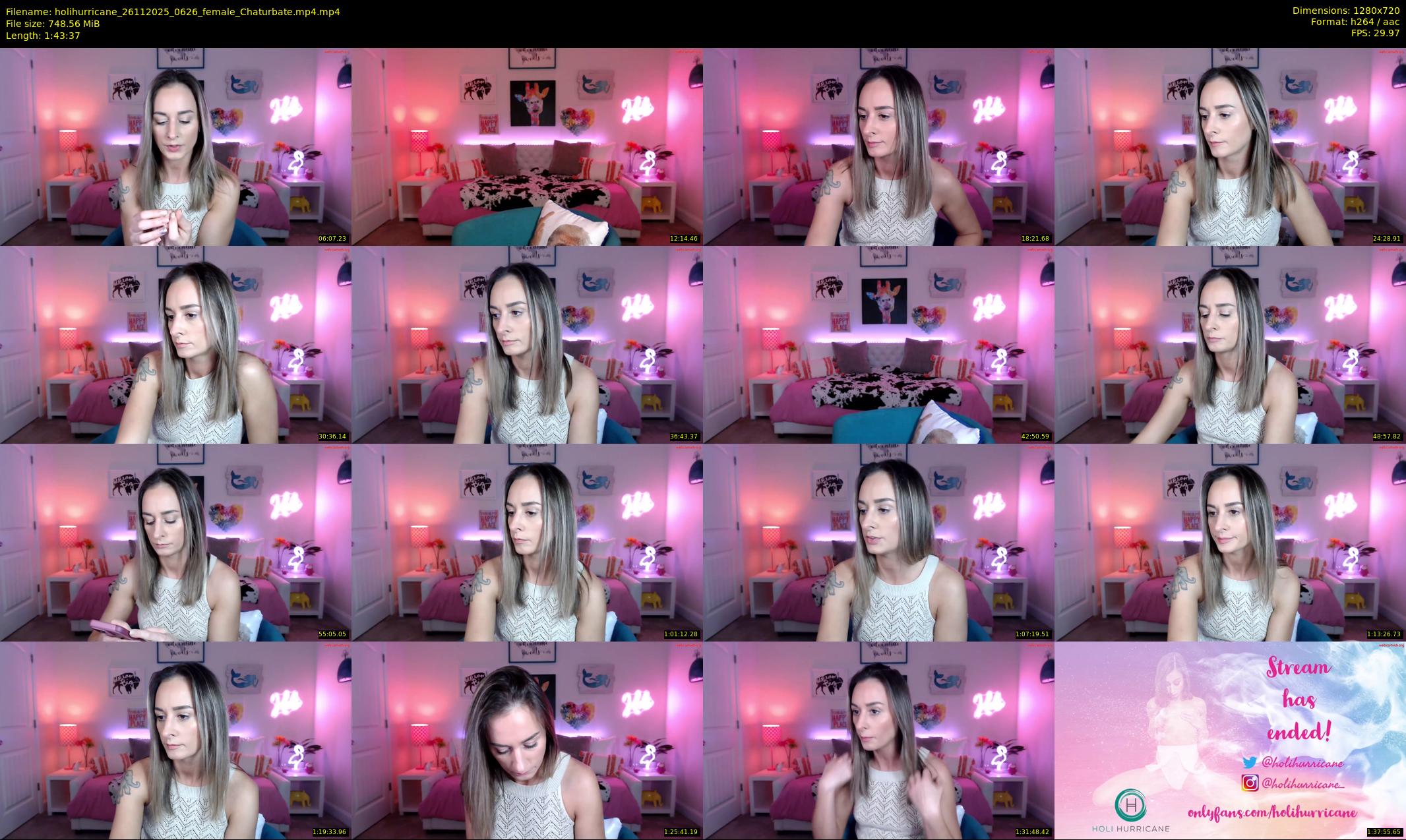 holihurricane — 104 minute Chaturbate female cam show recording, 720p, Nov 26, 2025