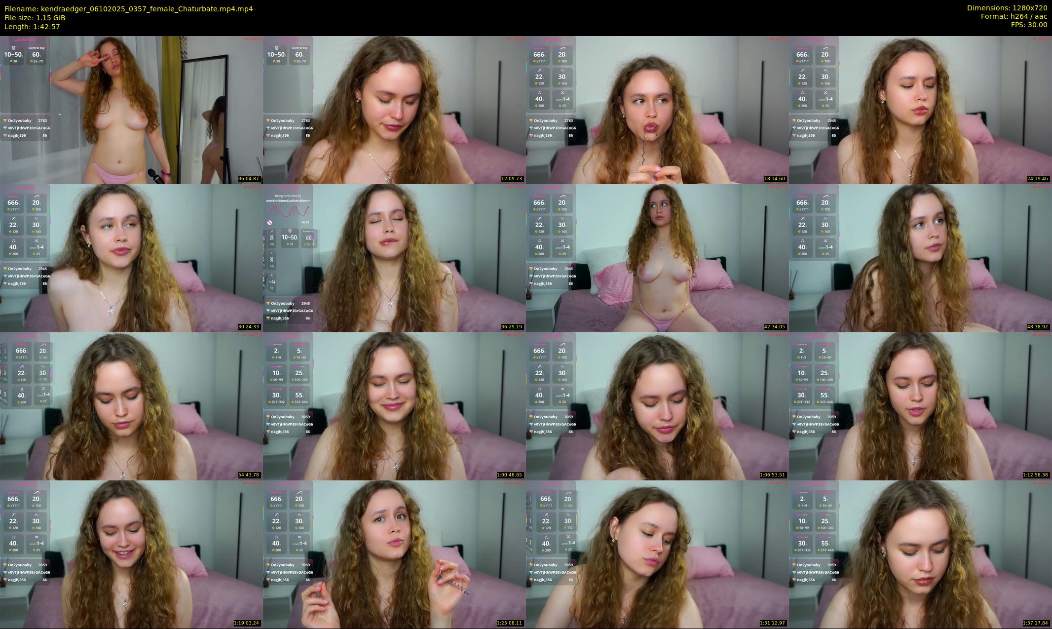 kendraedger — 103 minute Chaturbate female cam show recording, 720p, Oct 6, 2025