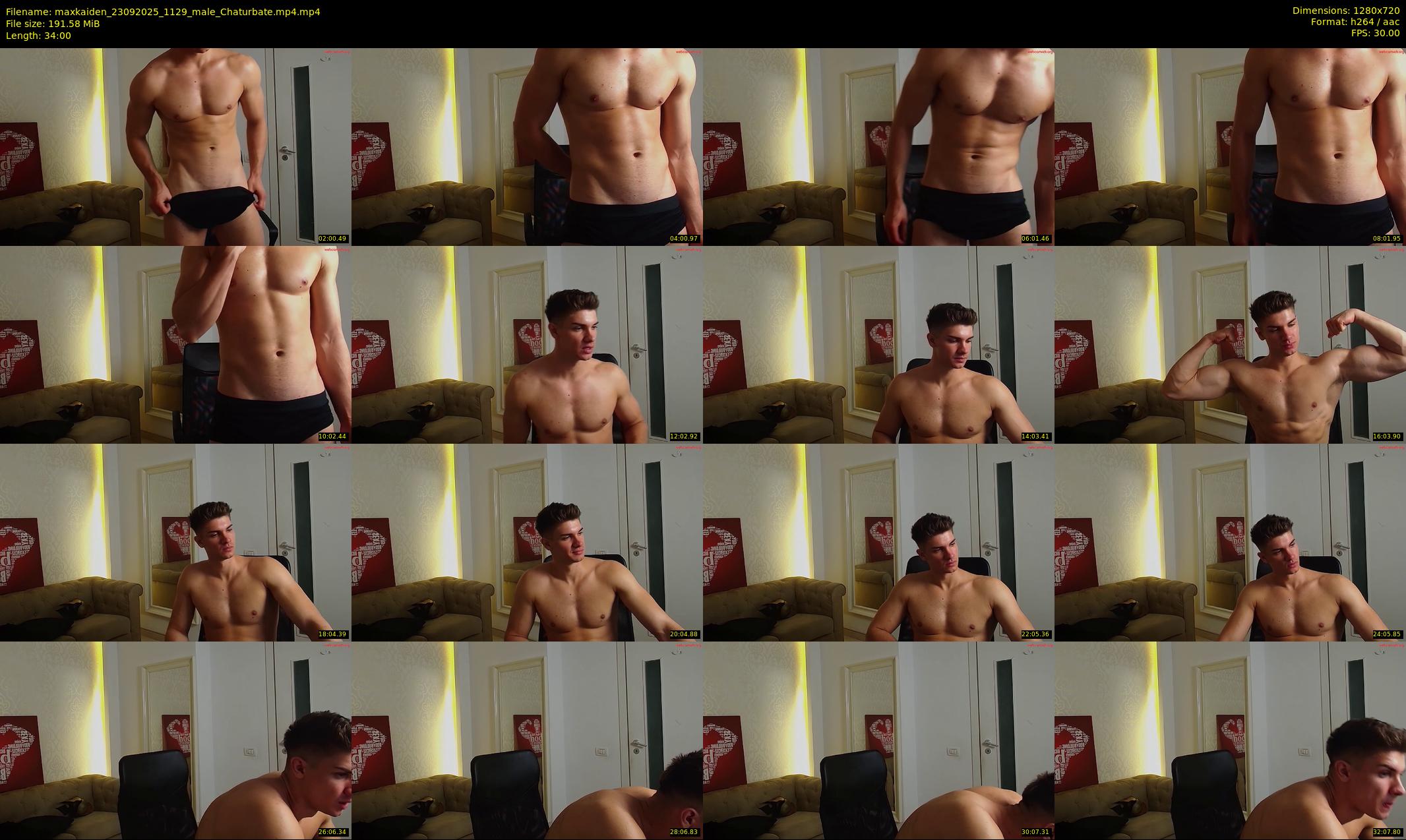 maxkaiden — 34 minute Chaturbate male cam show recording, 720p, Sep 23, 2025