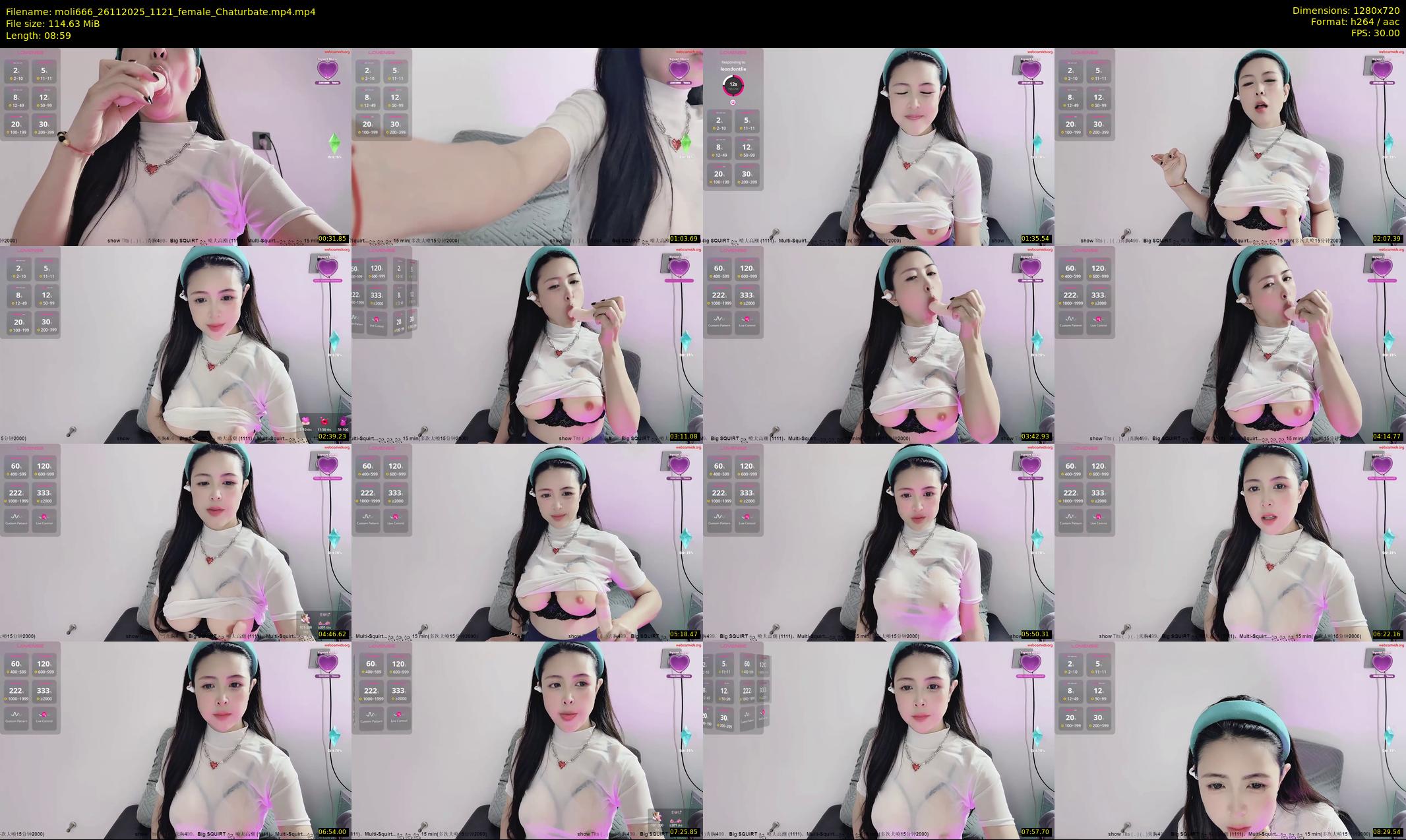moli666 — 9 minute Chaturbate female cam show recording, 720p, Nov 26, 2025