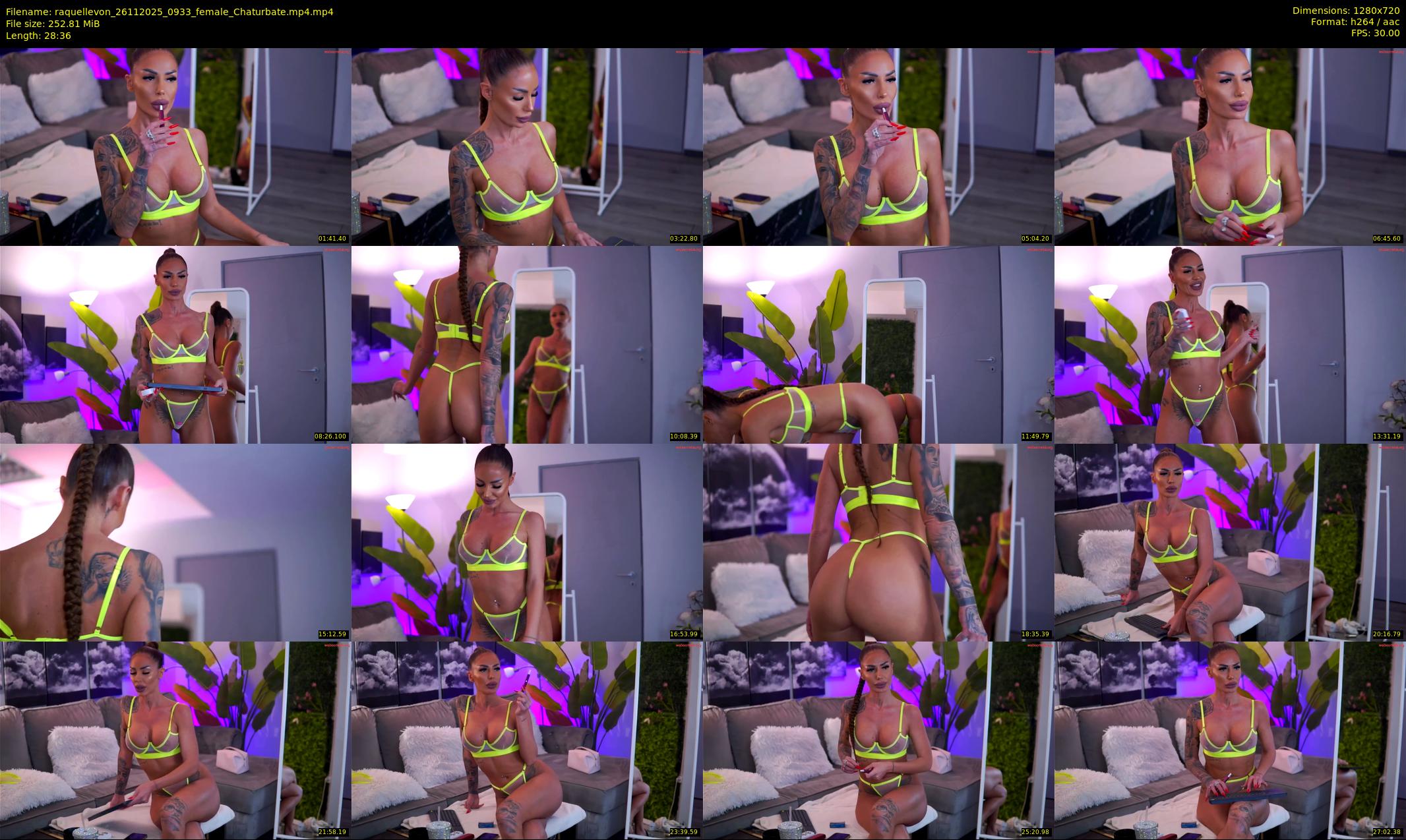 raquellevon — 29 minute Chaturbate female cam show recording, 720p, Nov 26, 2025