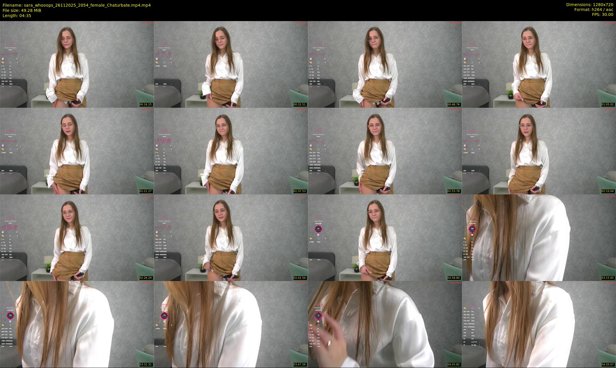 sara_whooops — 5 minute Chaturbate female cam show recording, 720p, Nov 26, 2025
