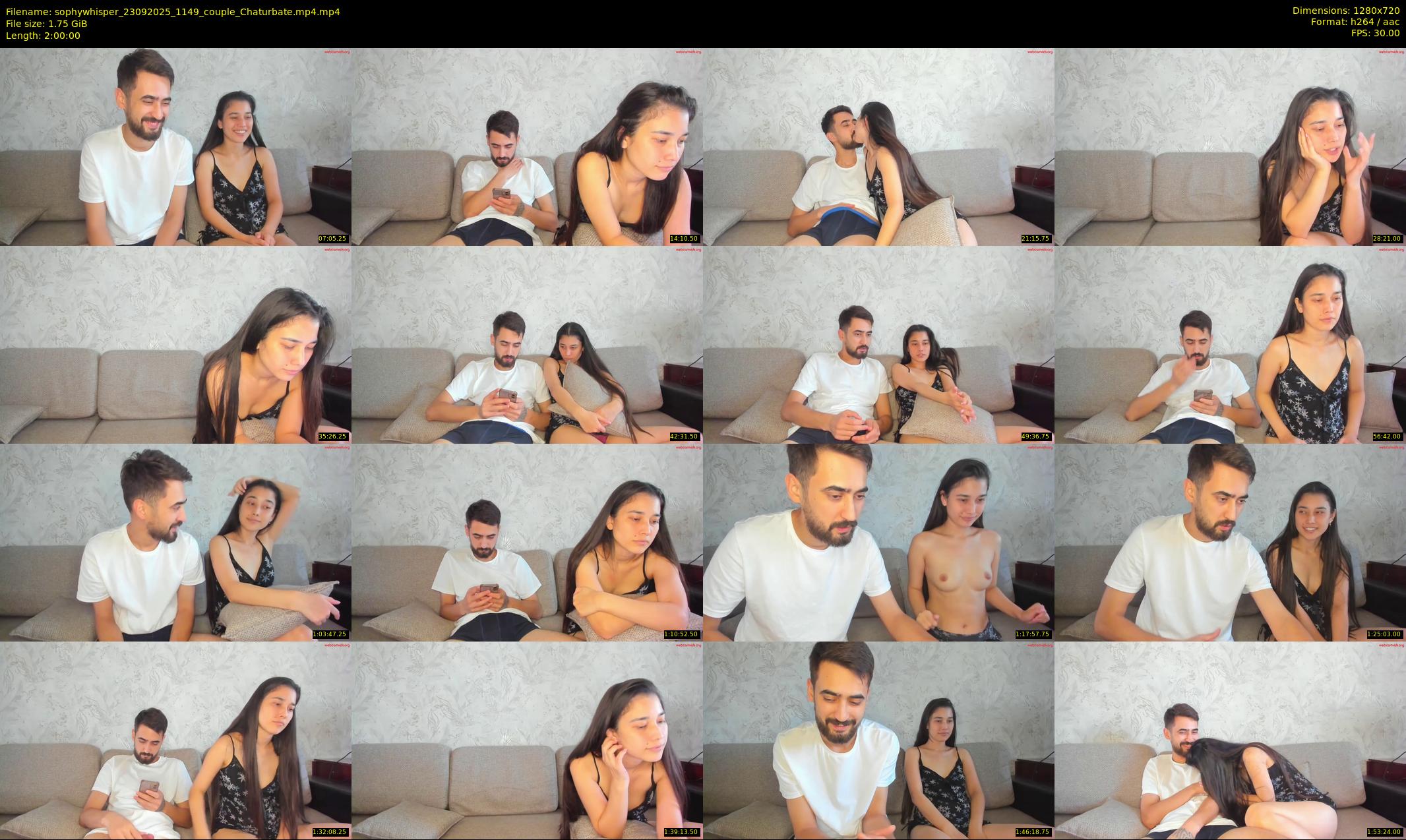 sophywhisper — 120 minute Chaturbate couple cam show recording, 720p, Sep 23, 2025