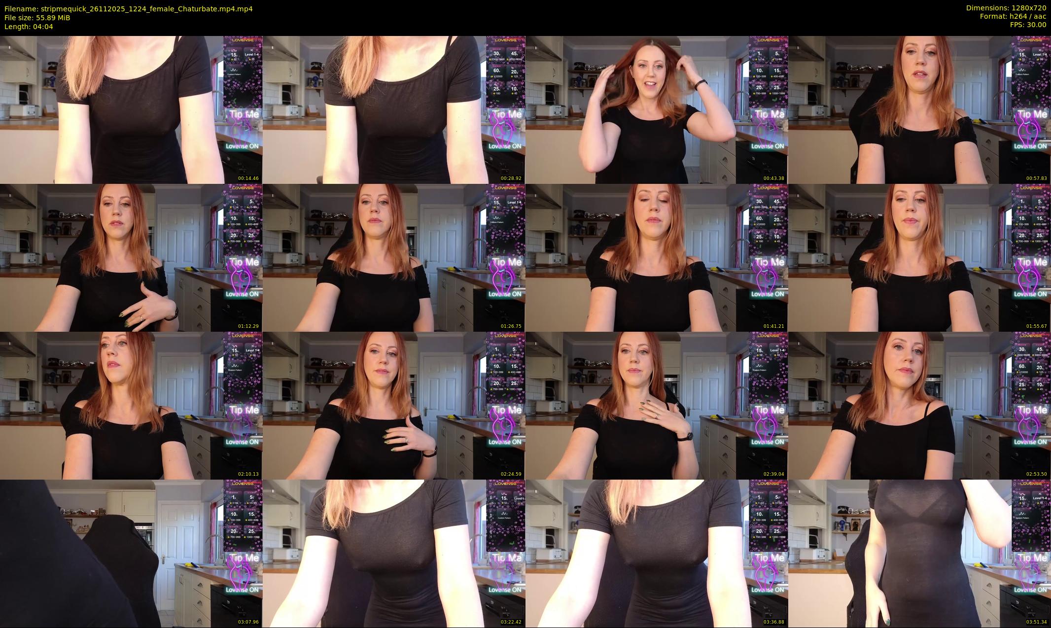 stripmequick — 5 minute Chaturbate female cam show recording, 720p, Nov 26, 2025